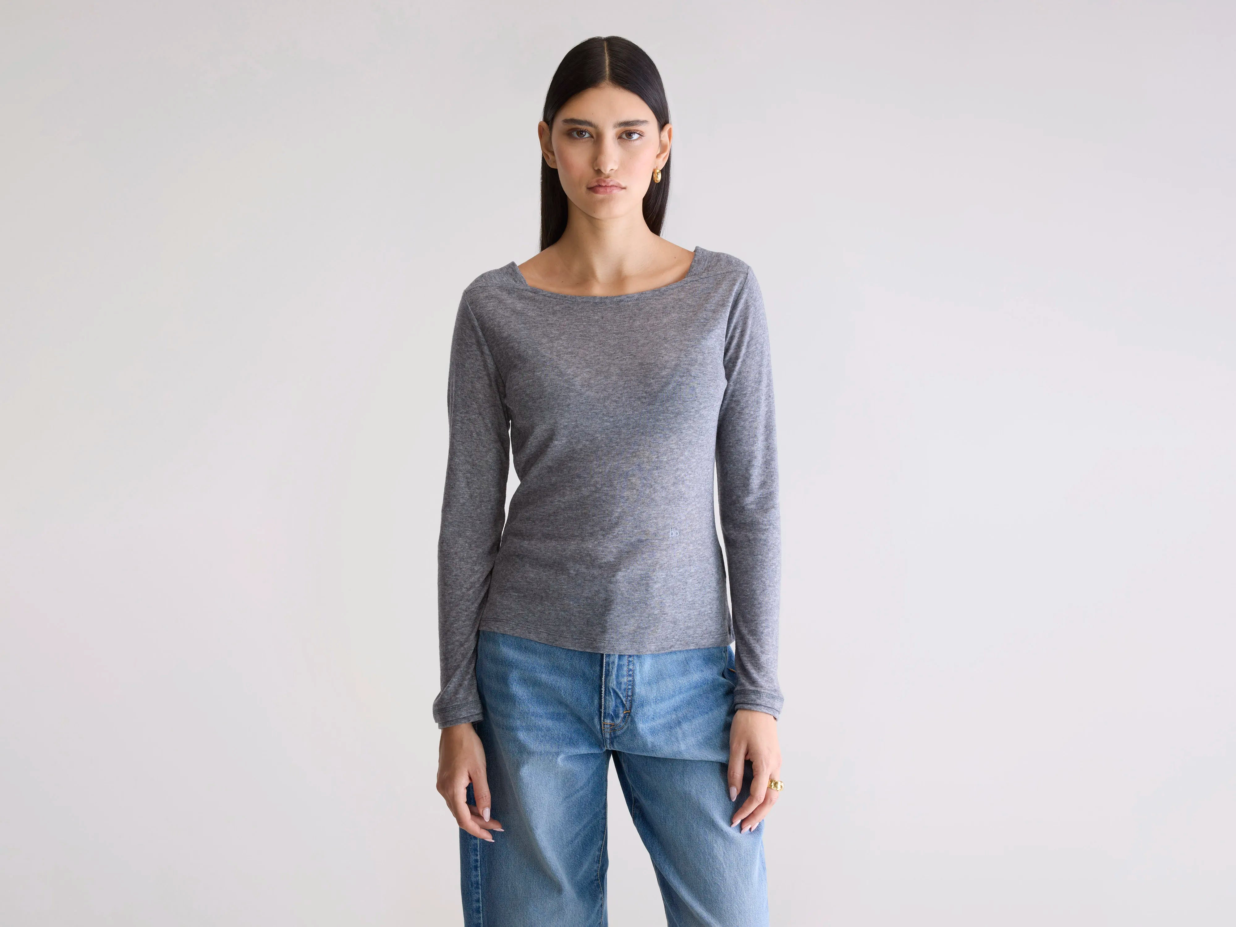 Veras fitted t-shirt (252 / W / H. GREY)