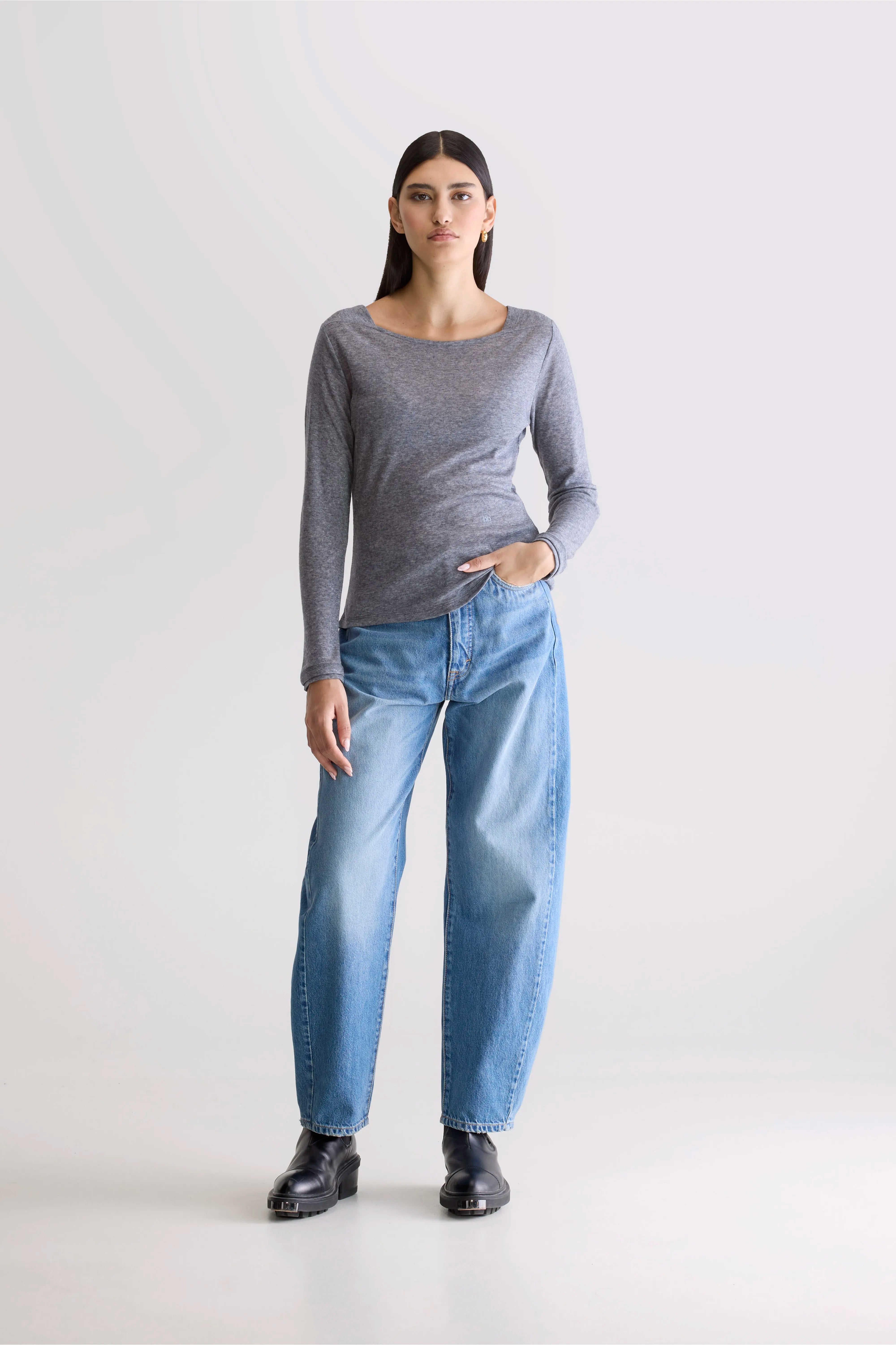 Veras Fitted T-shirt - H. grey For Women | Bellerose