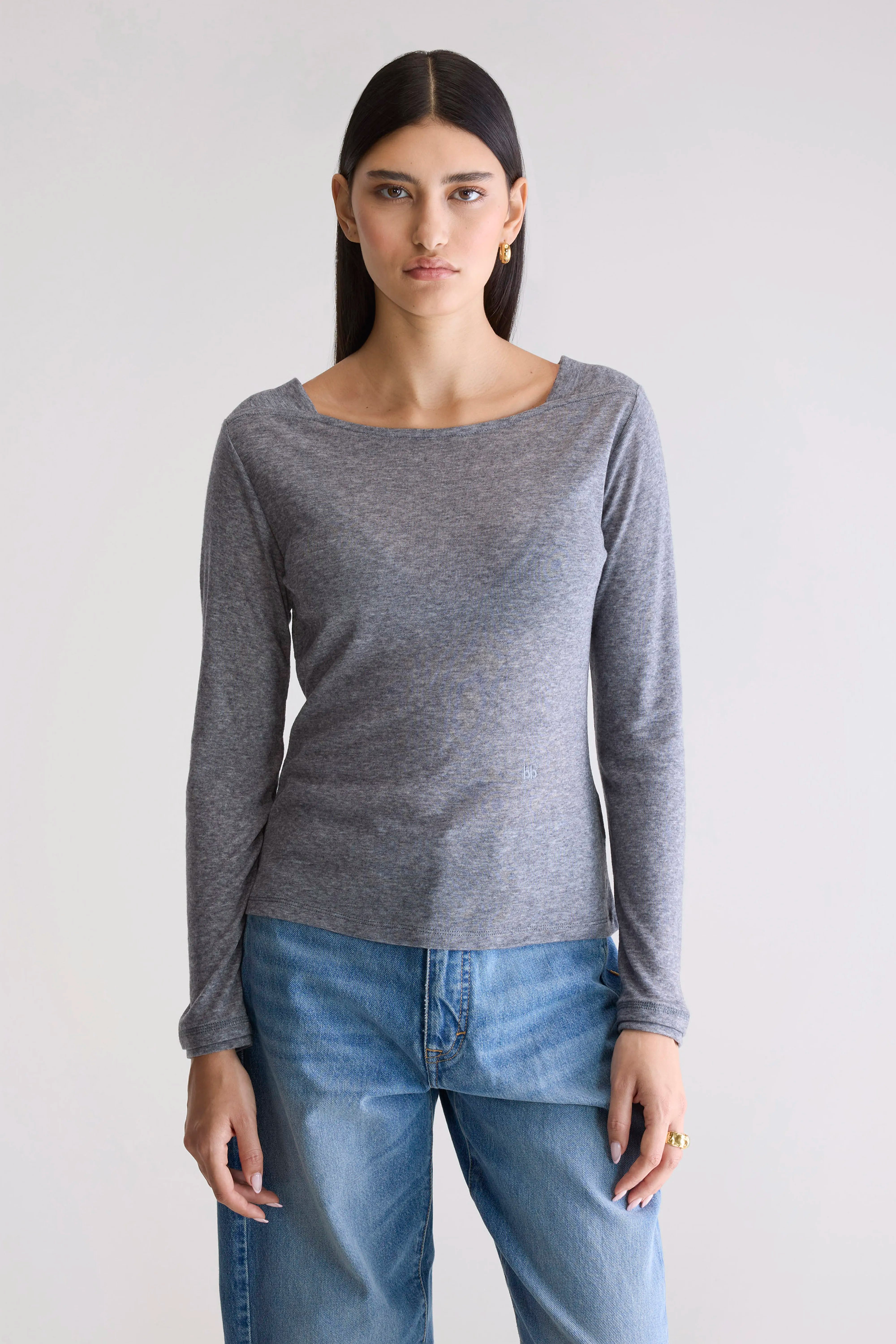 Veras Fitted T-shirt - H. grey For Women | Bellerose