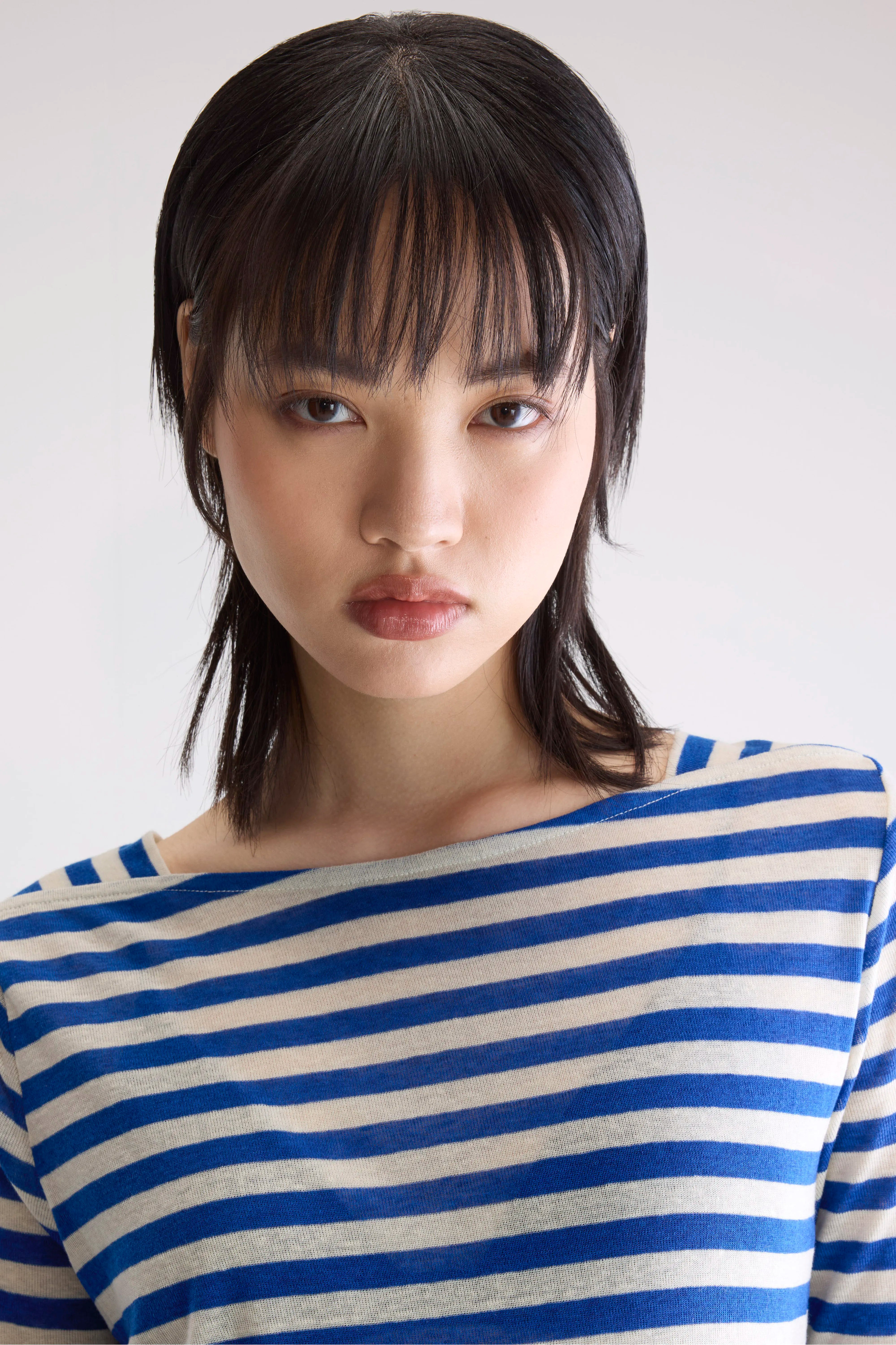 Veras Fitted T-shirt - Cream / Lazuli For Women | Bellerose
