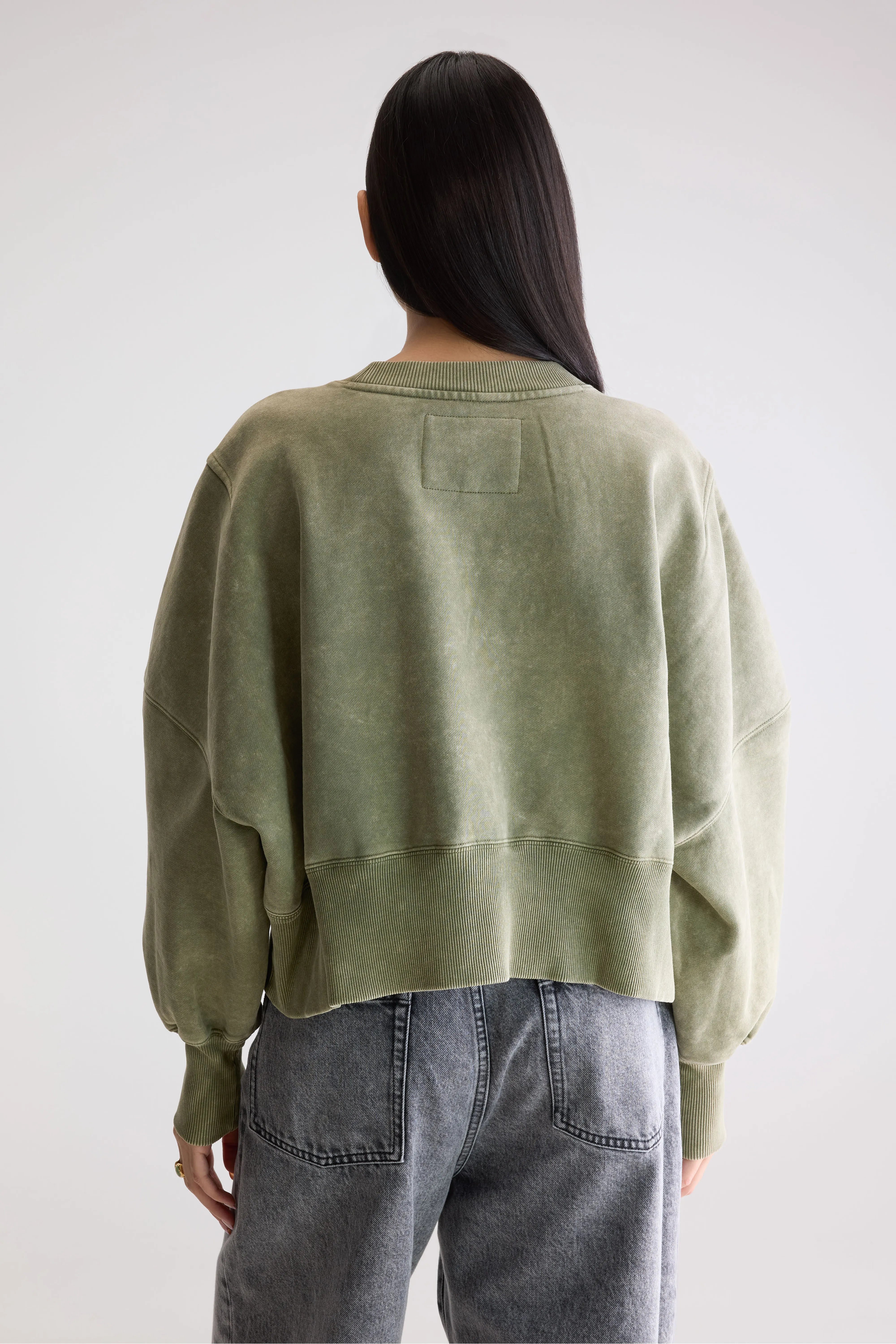 Salva Cropped Sweatshirt - Army For Women | Bellerose