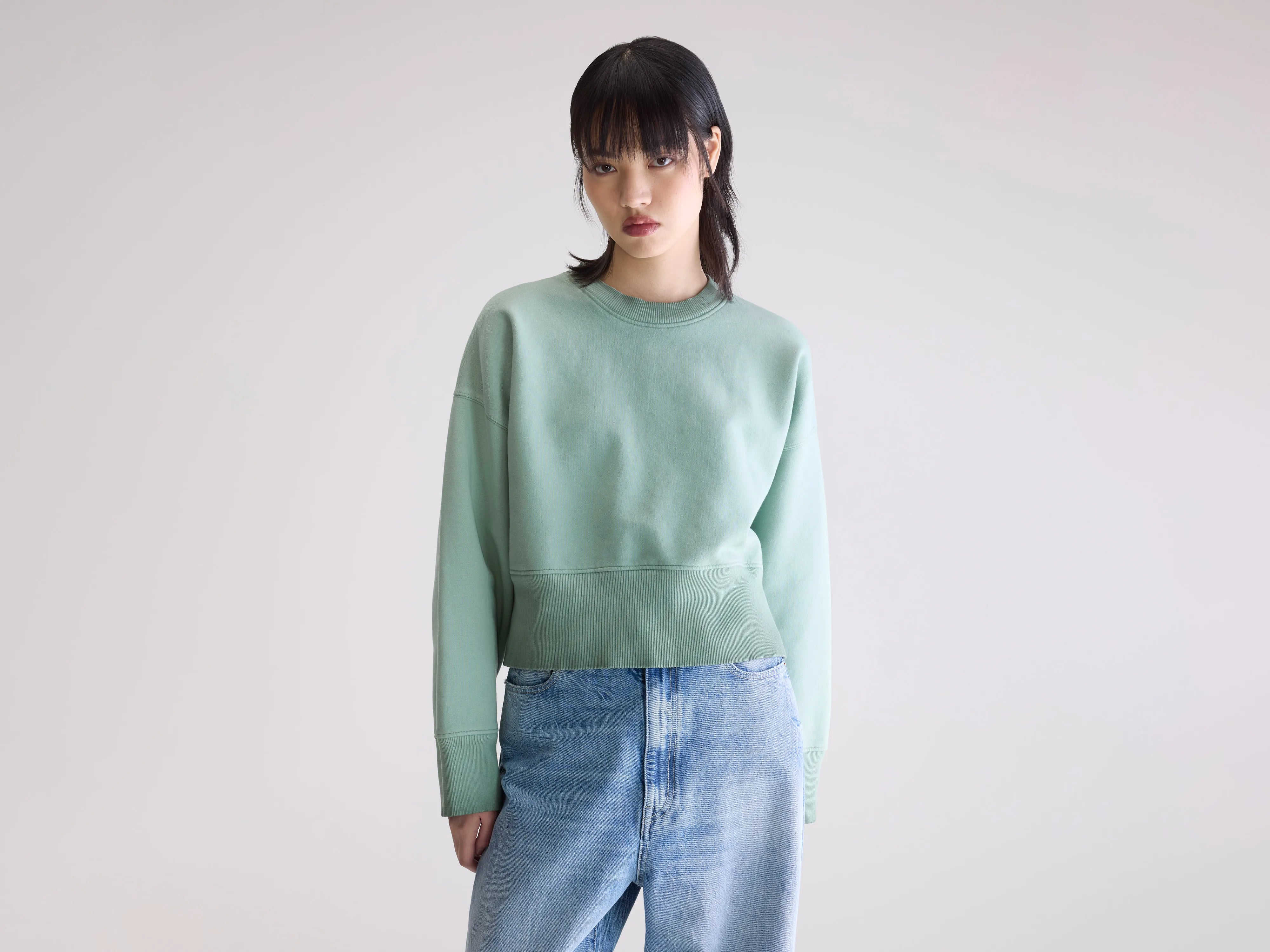 Slenni crewneck sweatshirt (252 / W / EUCALYPTUS)
