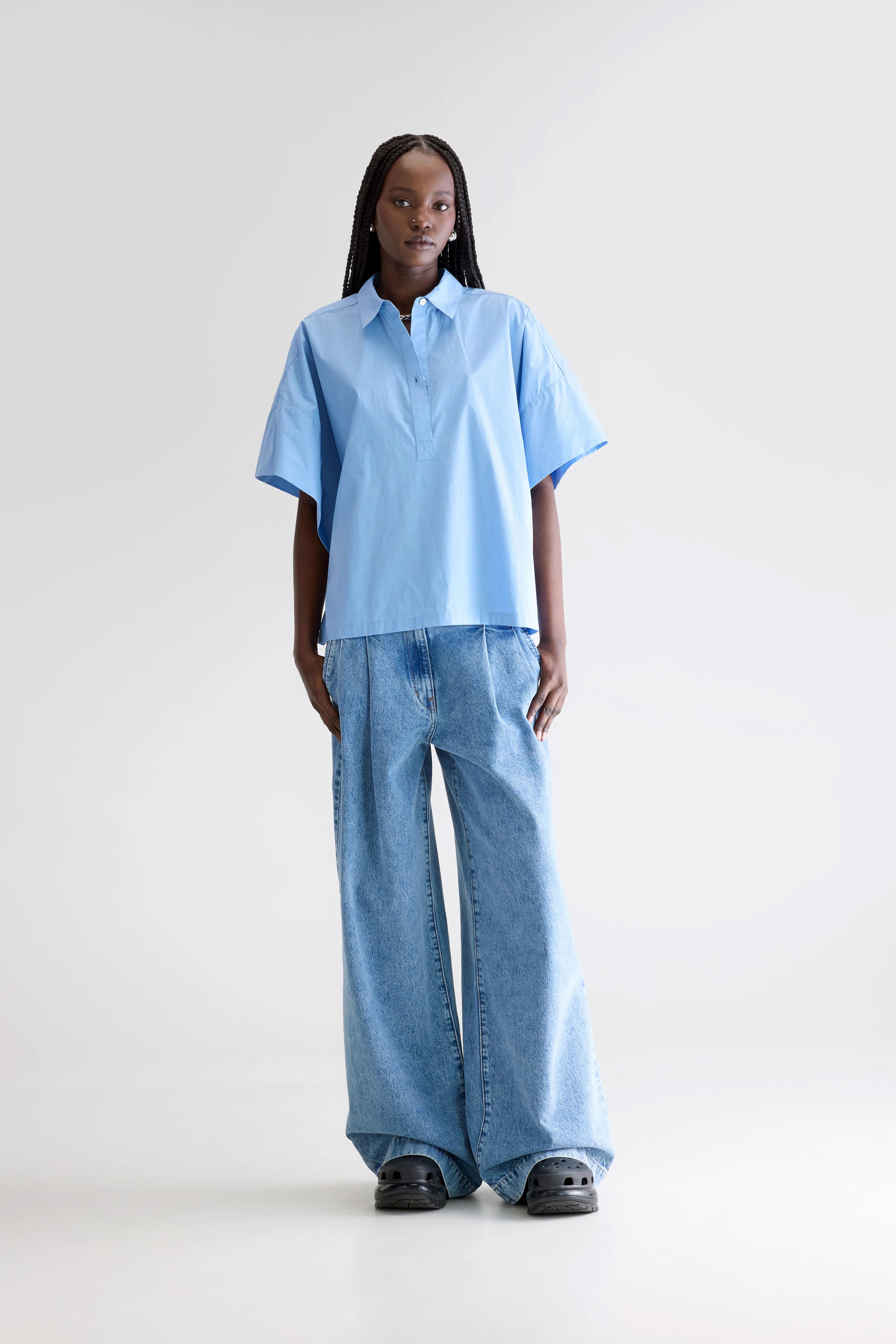 Cairn Hemd Met Korte Mouwen - Blue shirt Voor Dames | Bellerose