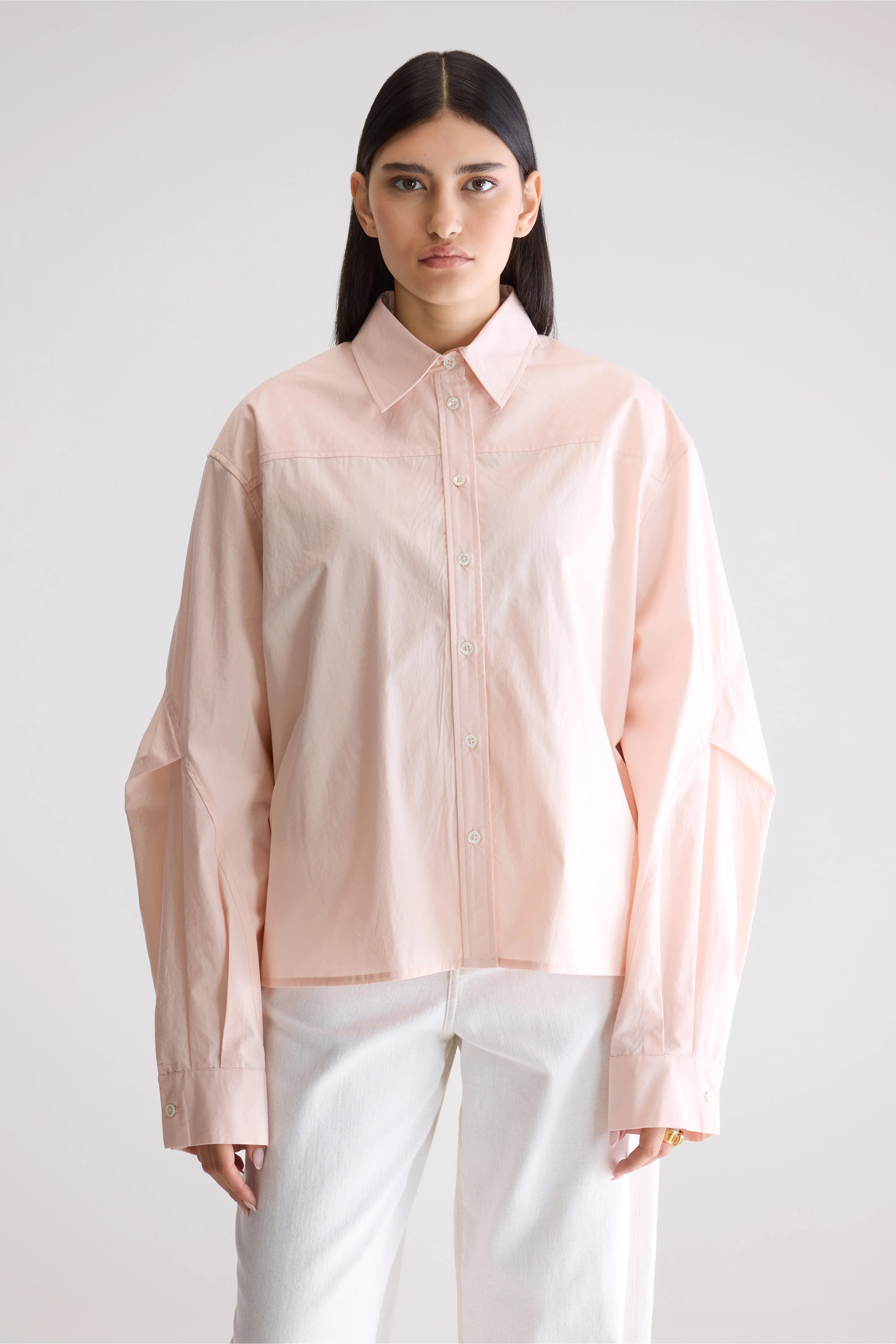 Kenza Relaxed Poplin Shirt - Light rose For Women | Bellerose