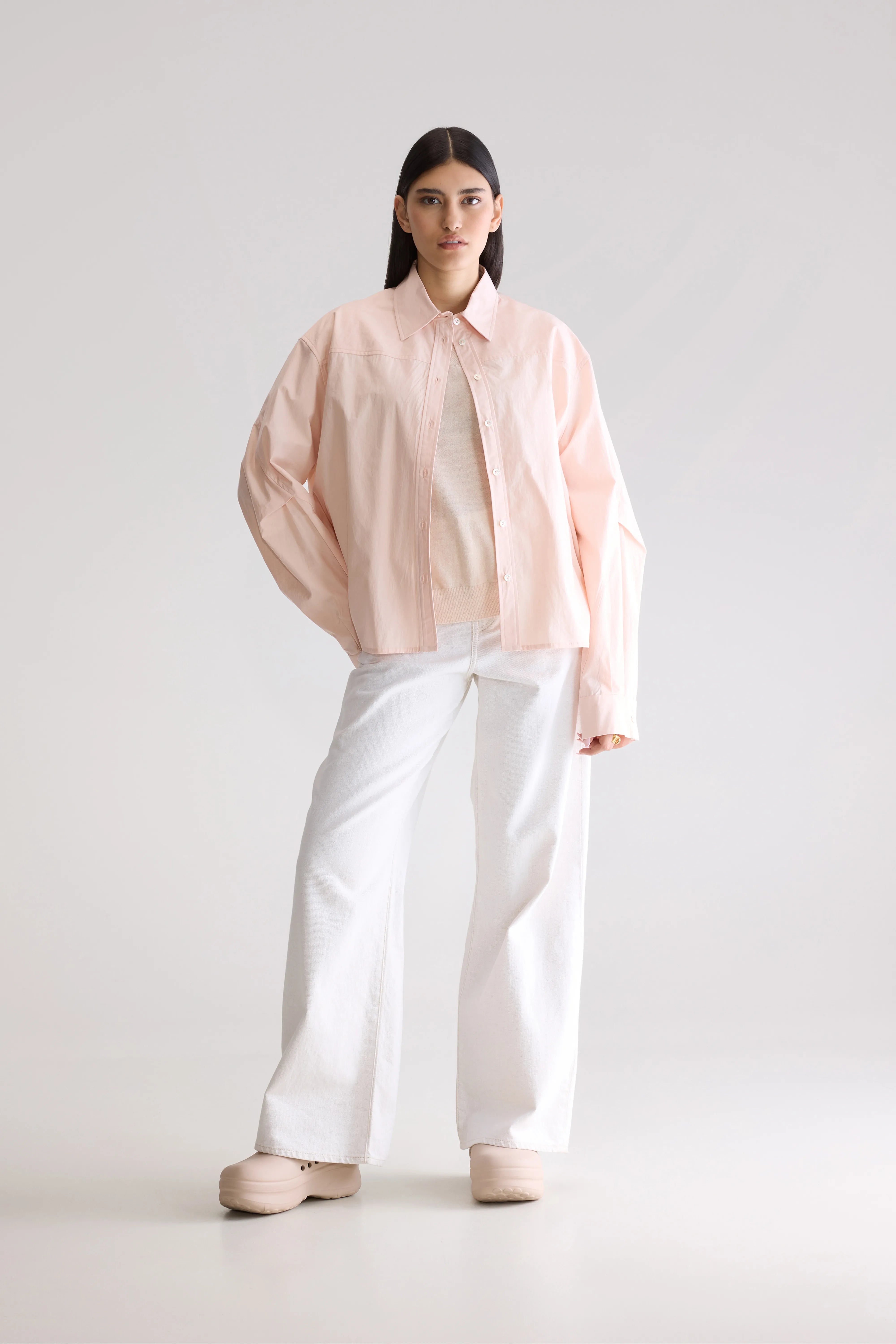 Kenza Relaxed Poplin Shirt - Light rose For Women | Bellerose