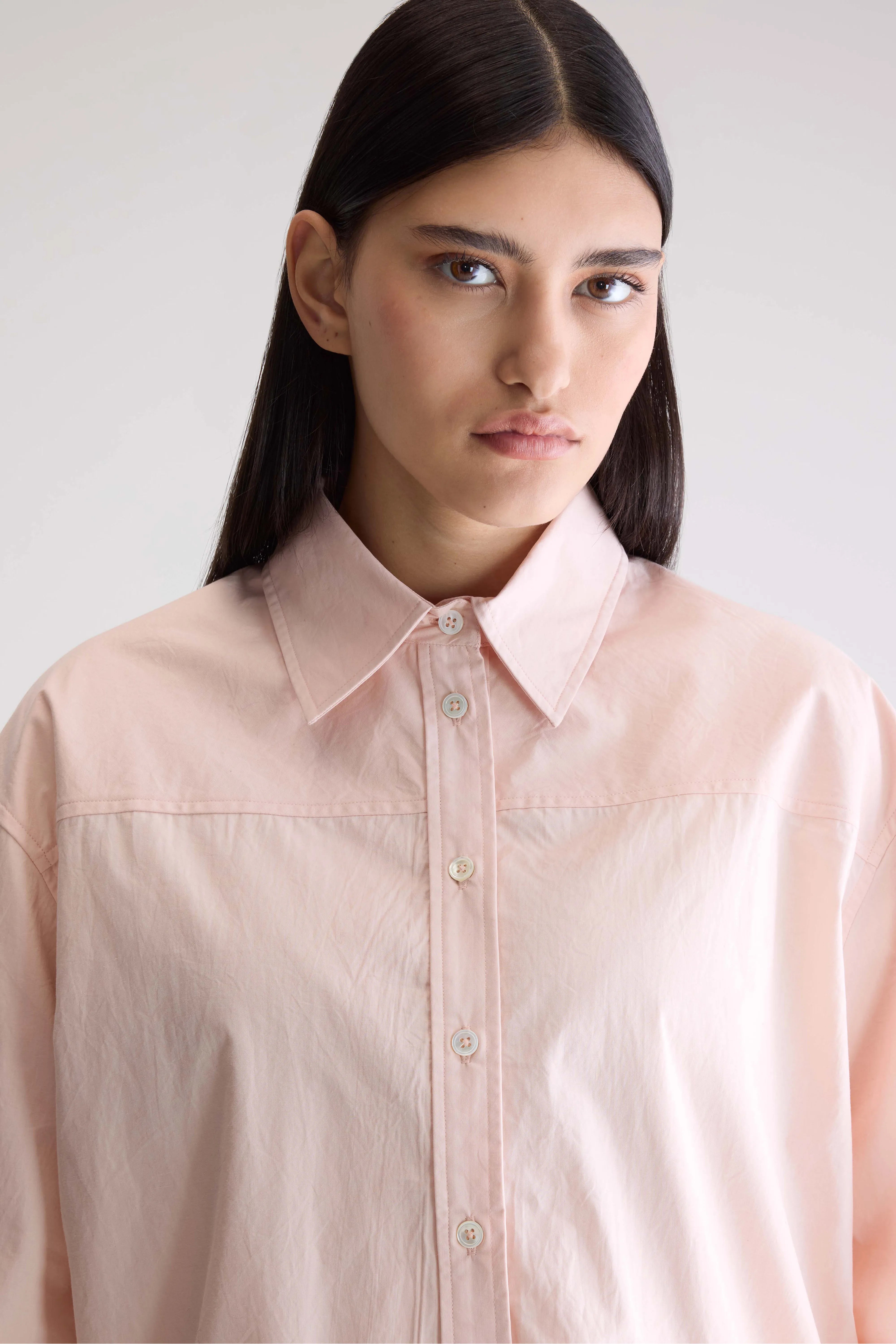 Kenza Relaxed Poplin Shirt - Light rose For Women | Bellerose