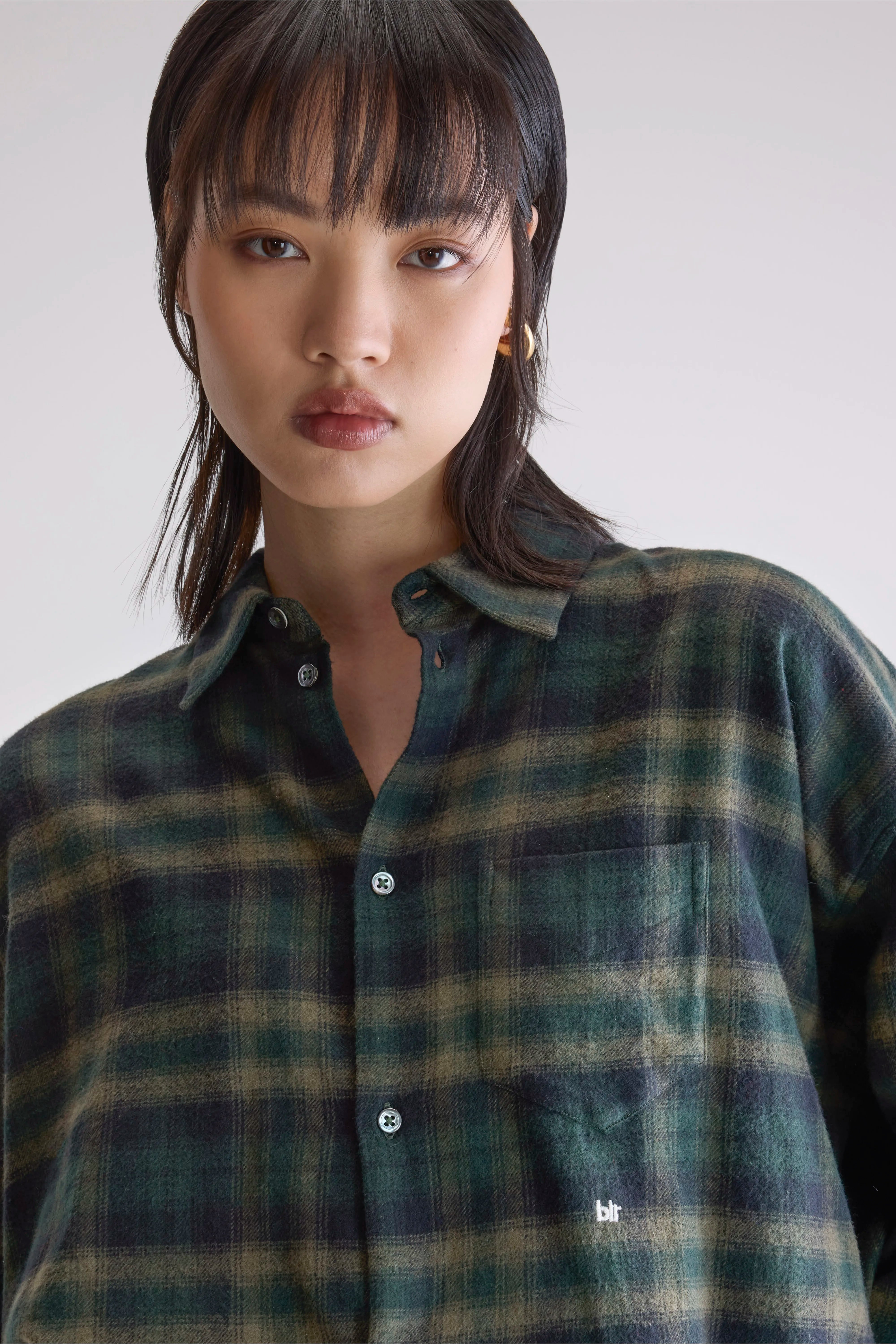 Kraft relaxed cropped hemd (252 / W / CHECK A)
