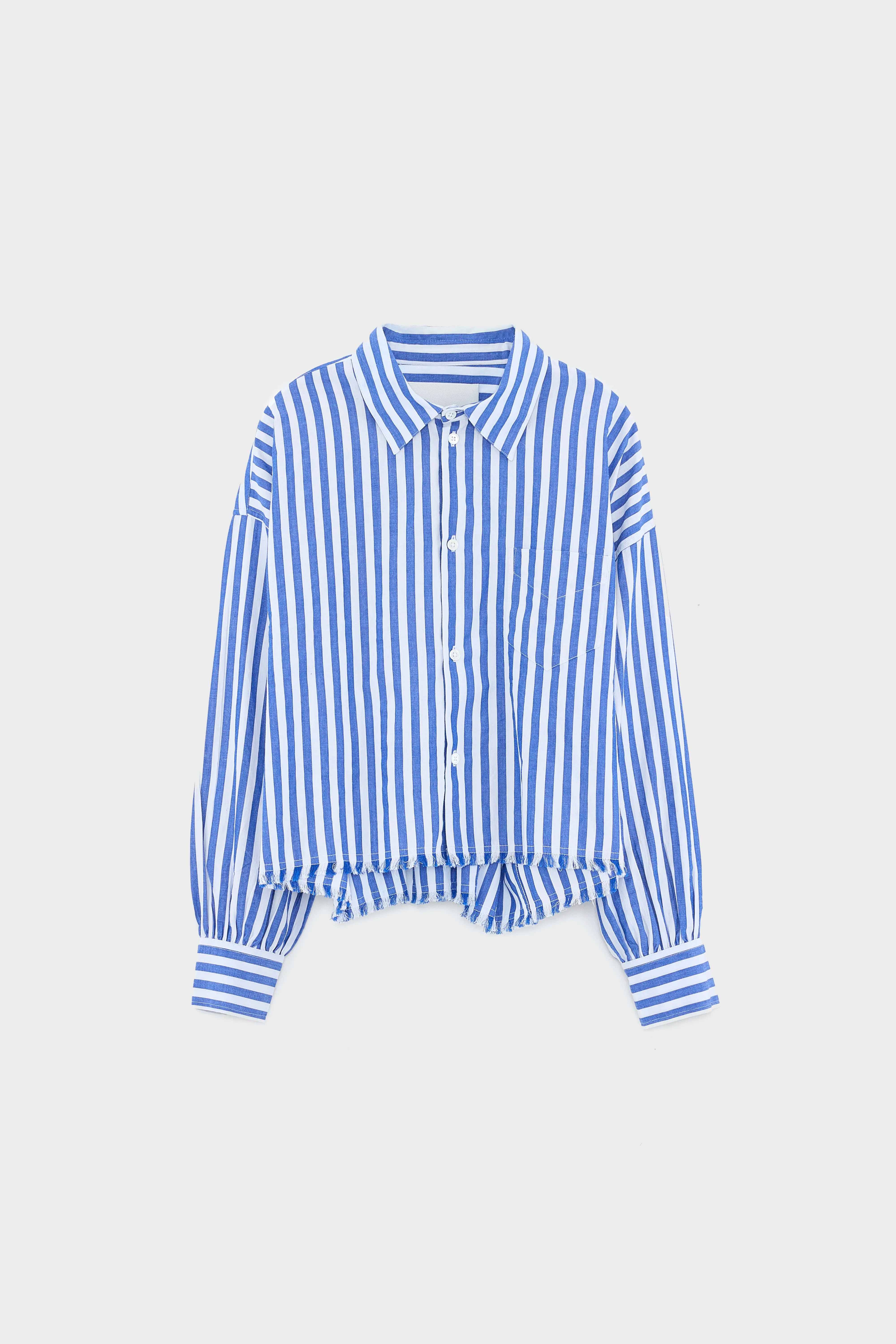 Kraft cropped poplin shirt (252 / W / STRIPE A)