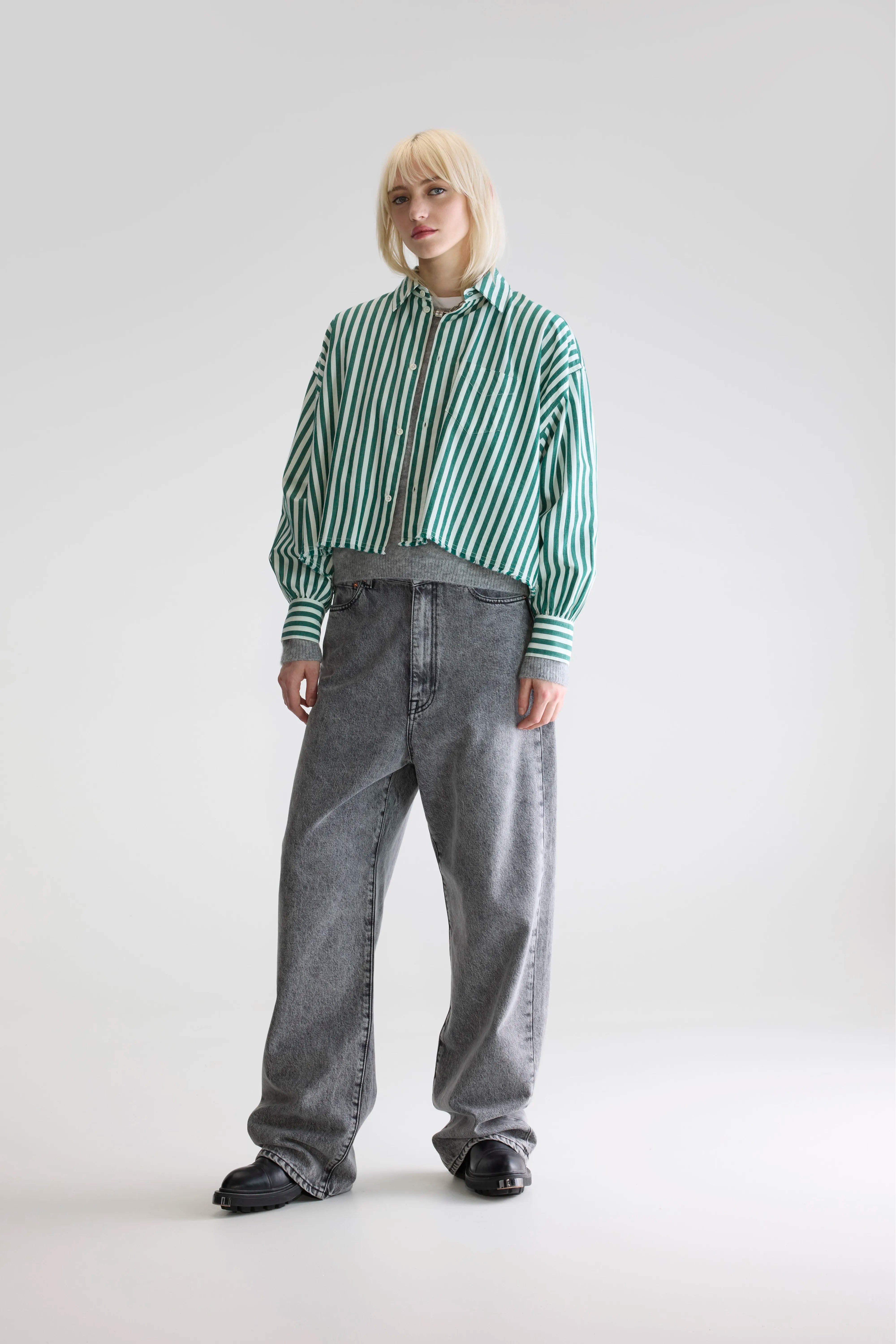 Kraft Cropped Popeline Hemd - Stripe b Voor Dames | Bellerose