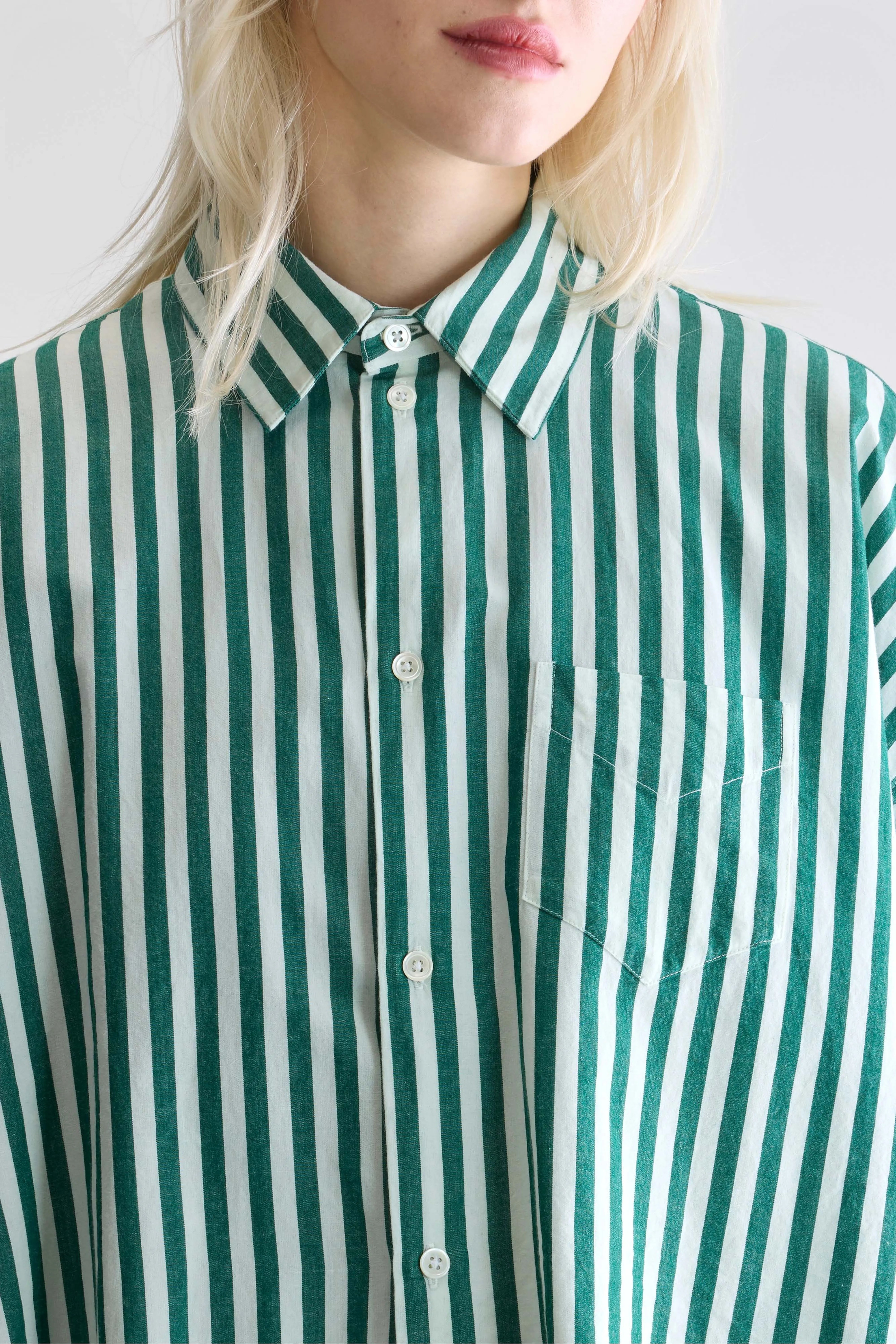 Kraft cropped popeline hemd (252 / W / STRIPE B)