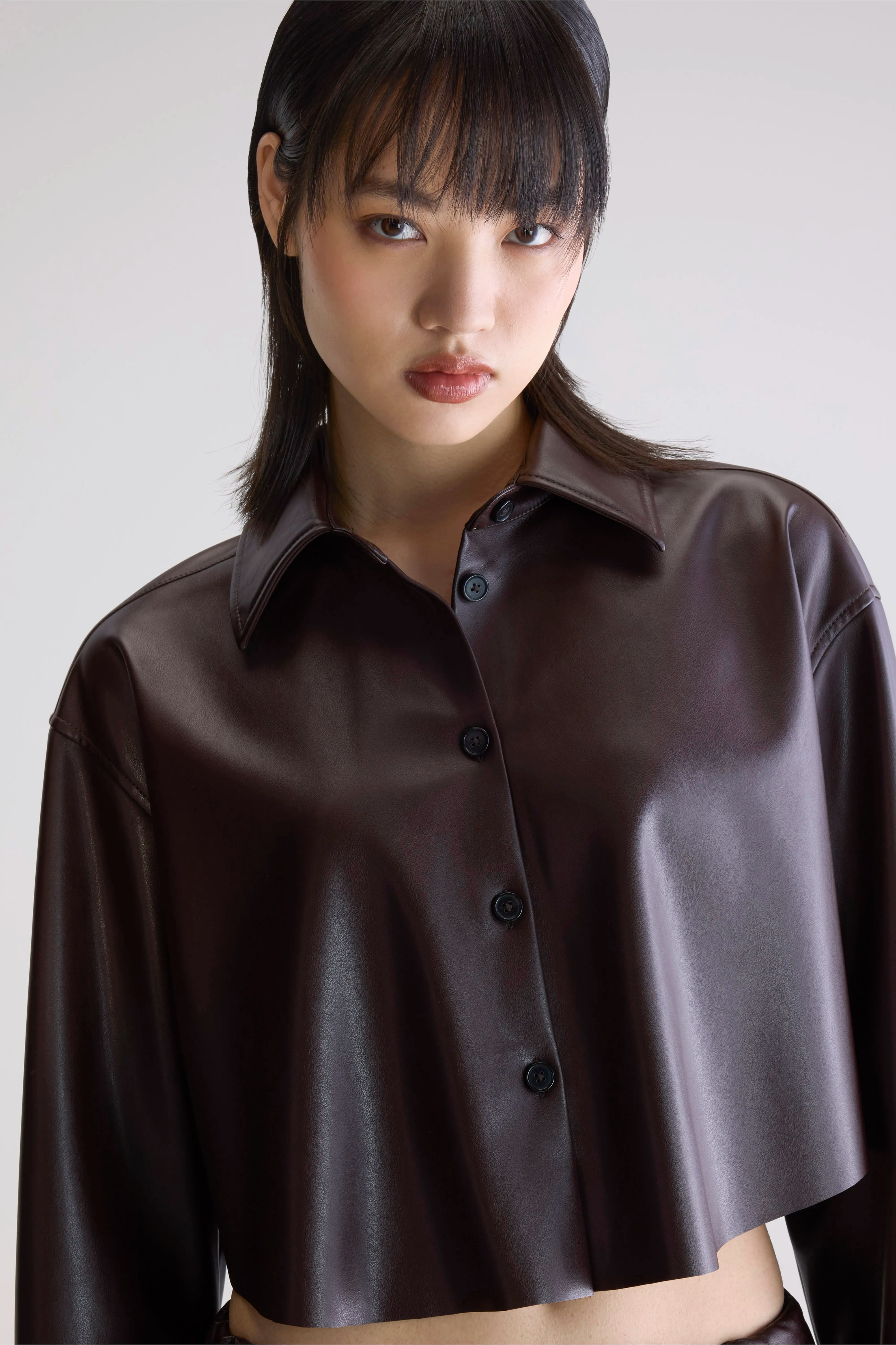 Johann Faux Leather Shirt - Ebene For Women | Bellerose