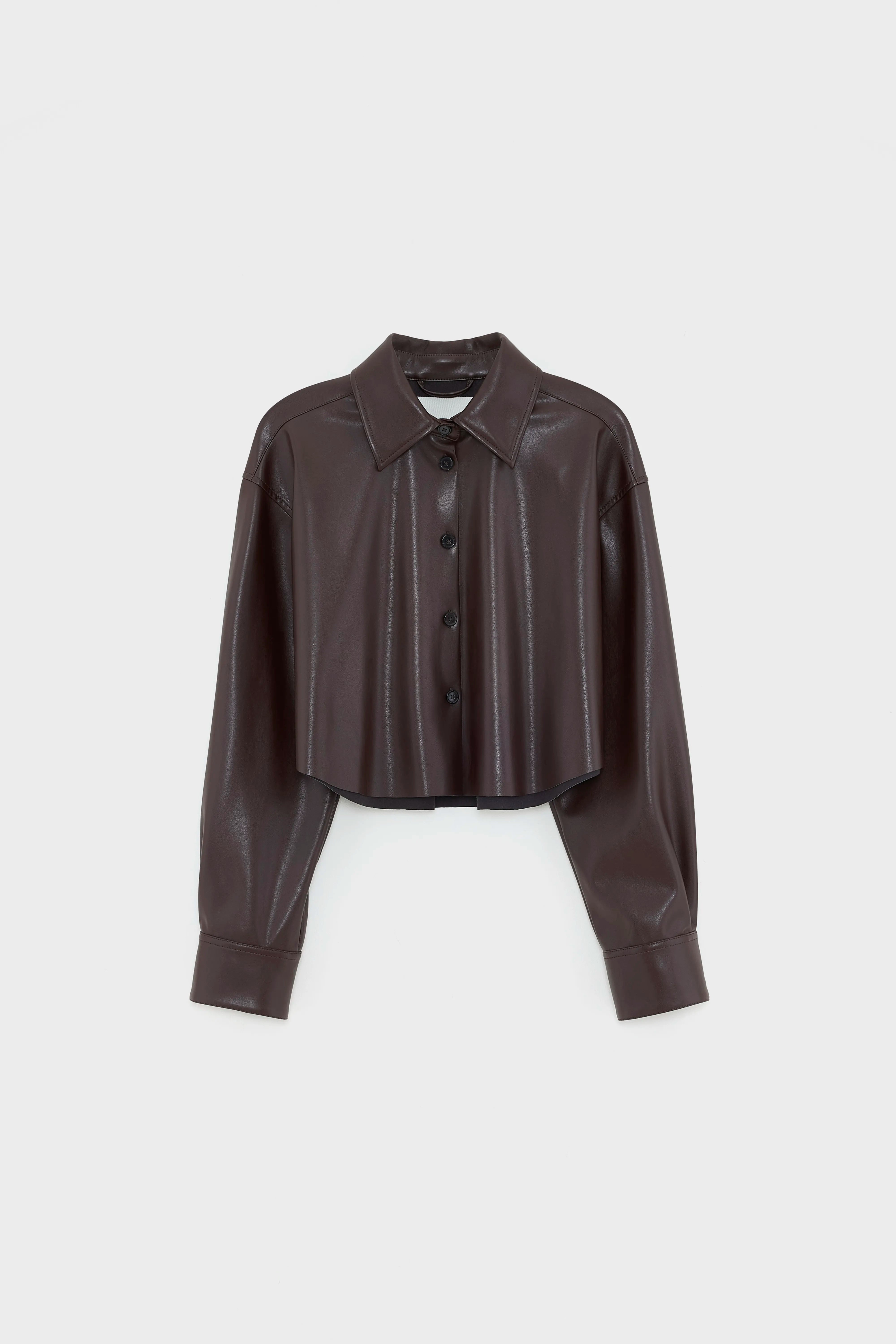 Johann faux leather shirt (252 / W / EBENE)