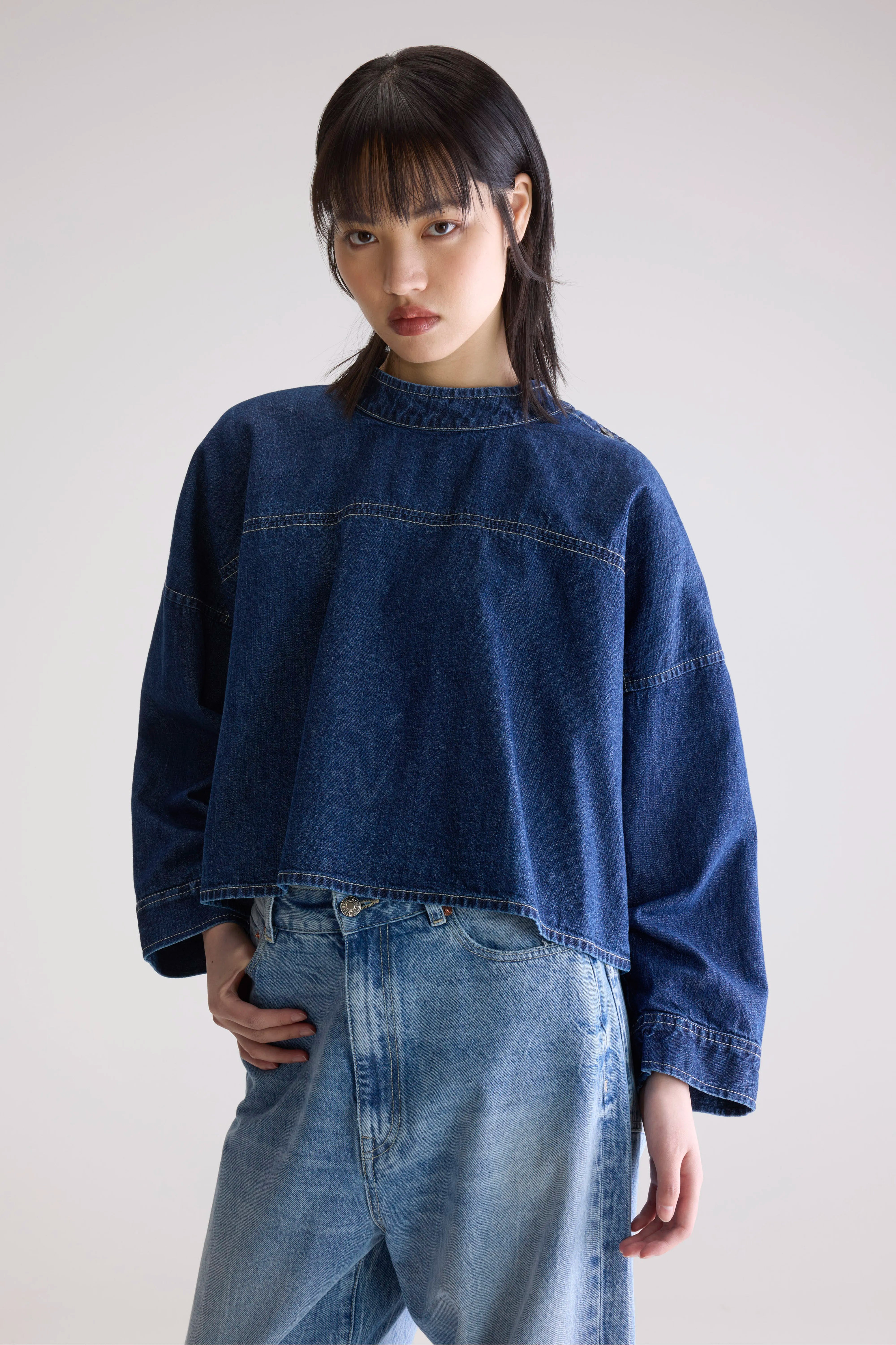 Waldo Relaxte Denim Blouse - Md blue stone Voor Dames | Bellerose