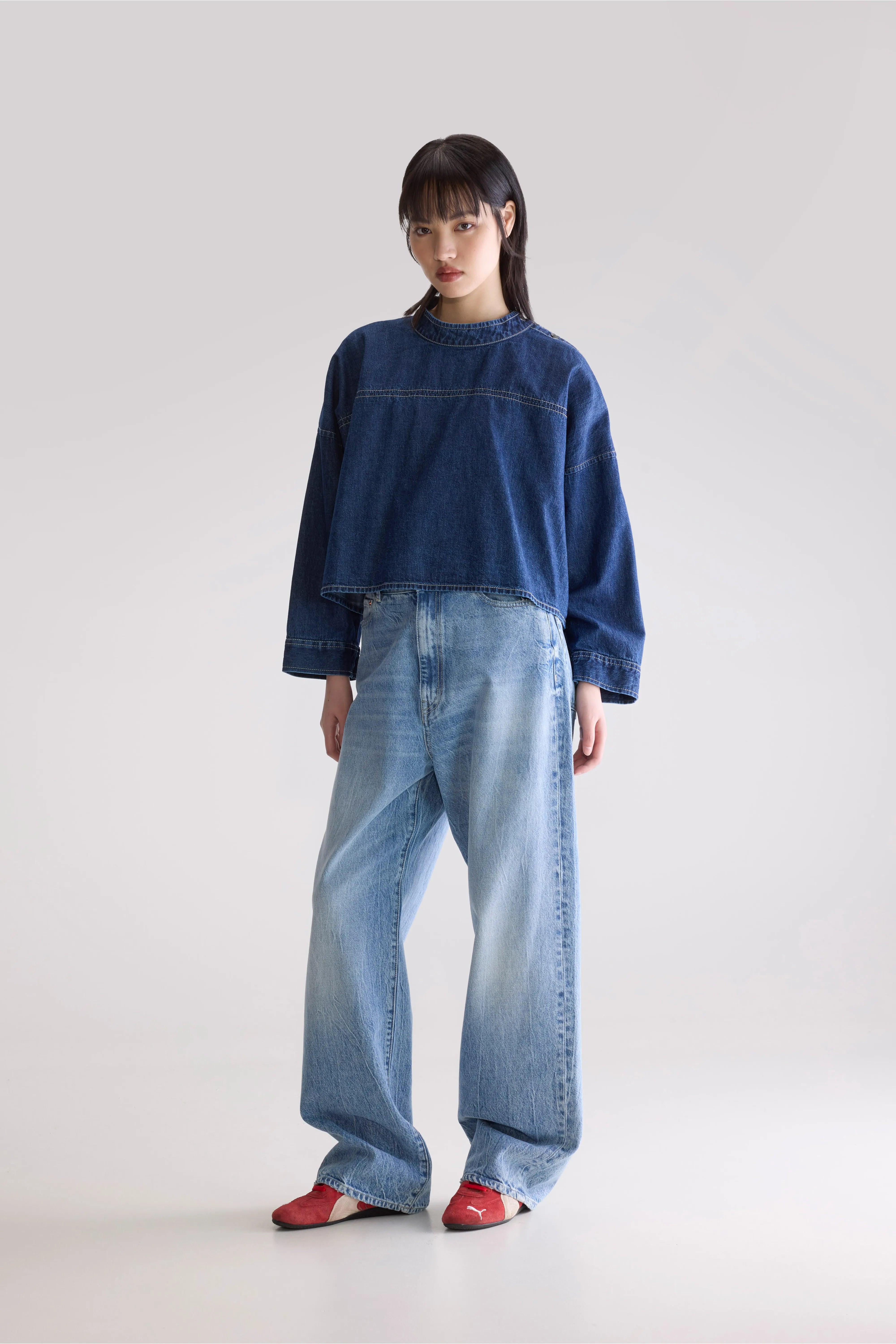 Waldo Relaxte Denim Blouse - Md blue stone Voor Dames | Bellerose