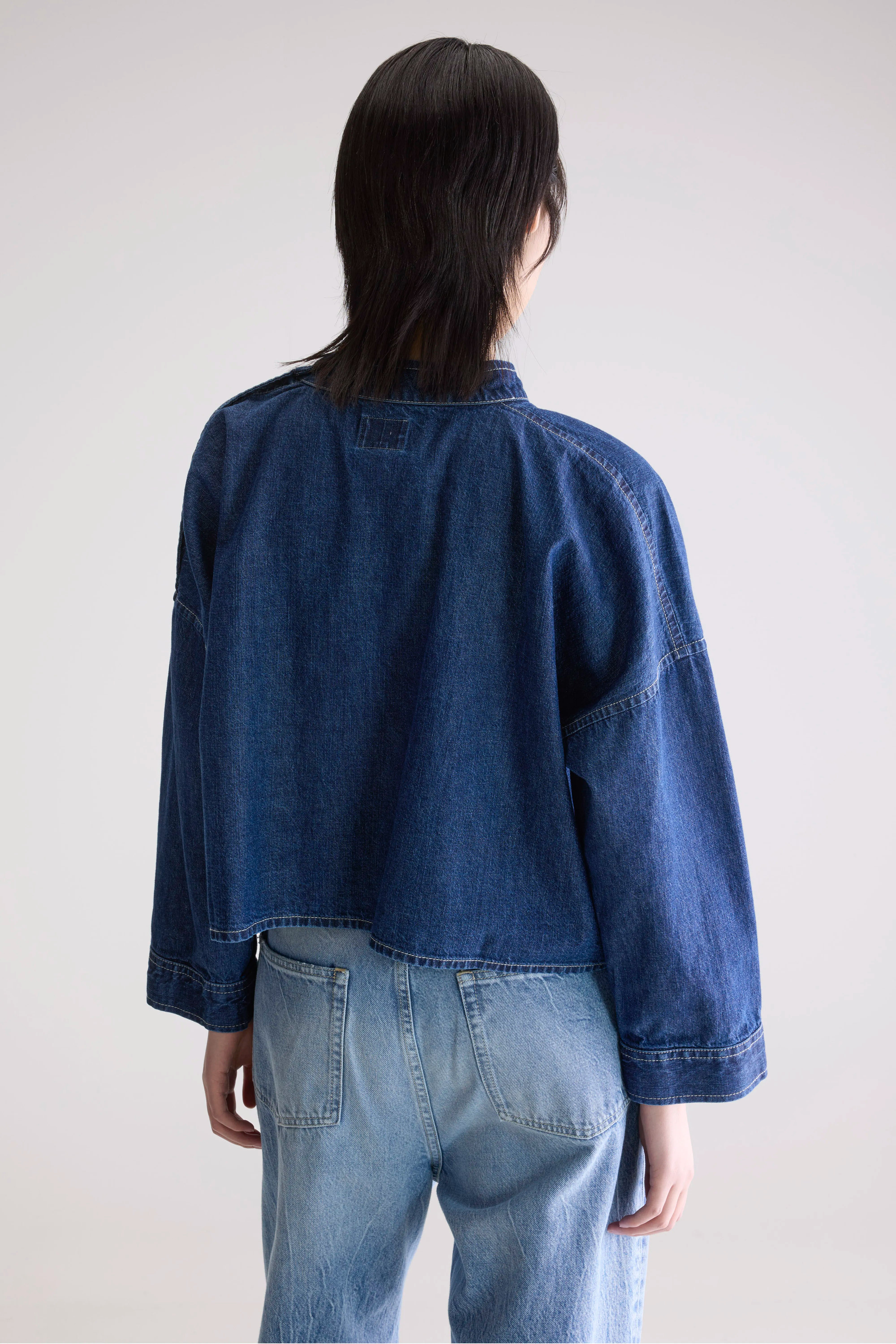 Waldo relaxte denim blouse (252 / W / MD BLUE STONE)