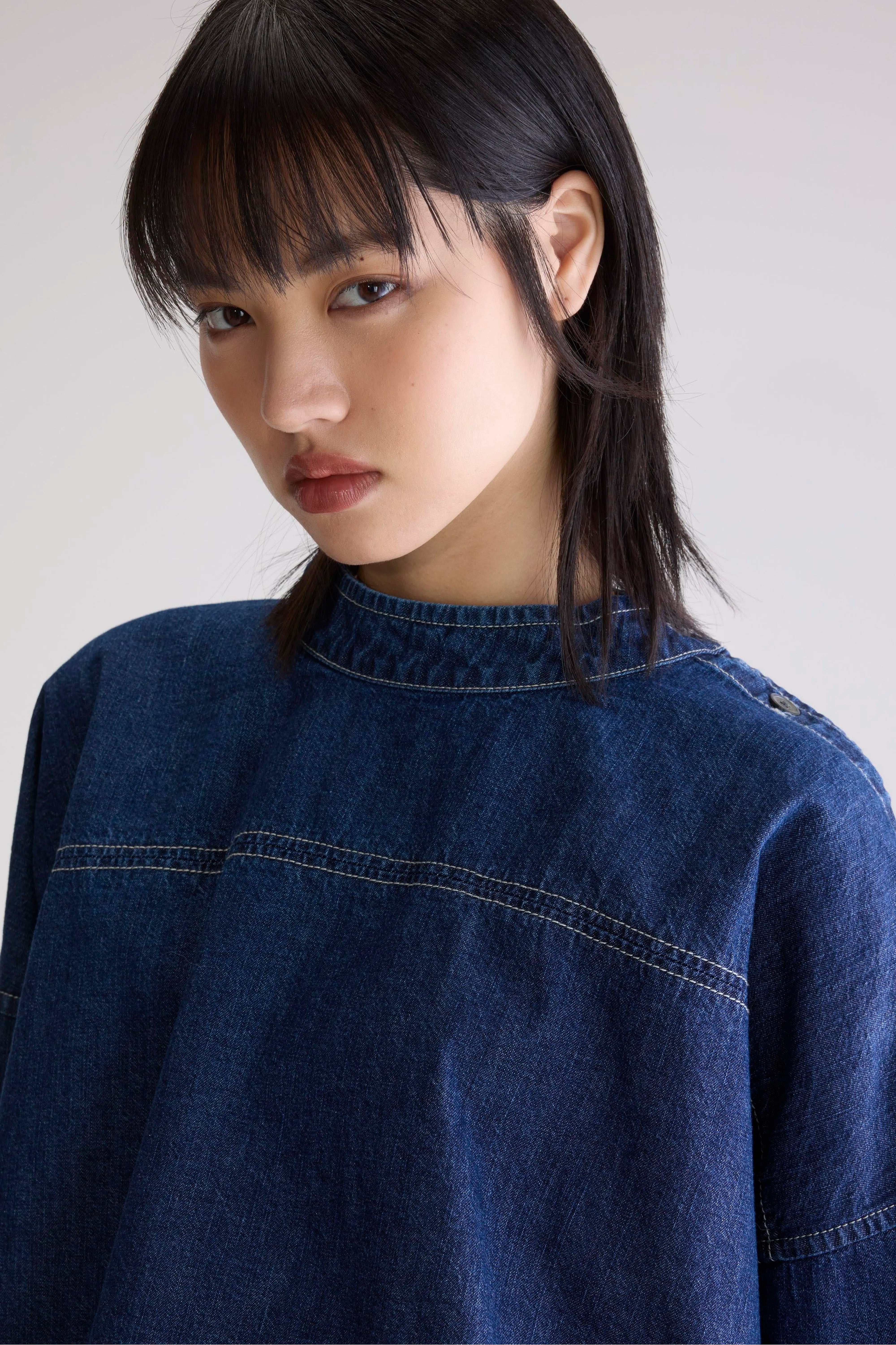 Waldo Relaxte Denim Blouse - Md blue stone Voor Dames | Bellerose