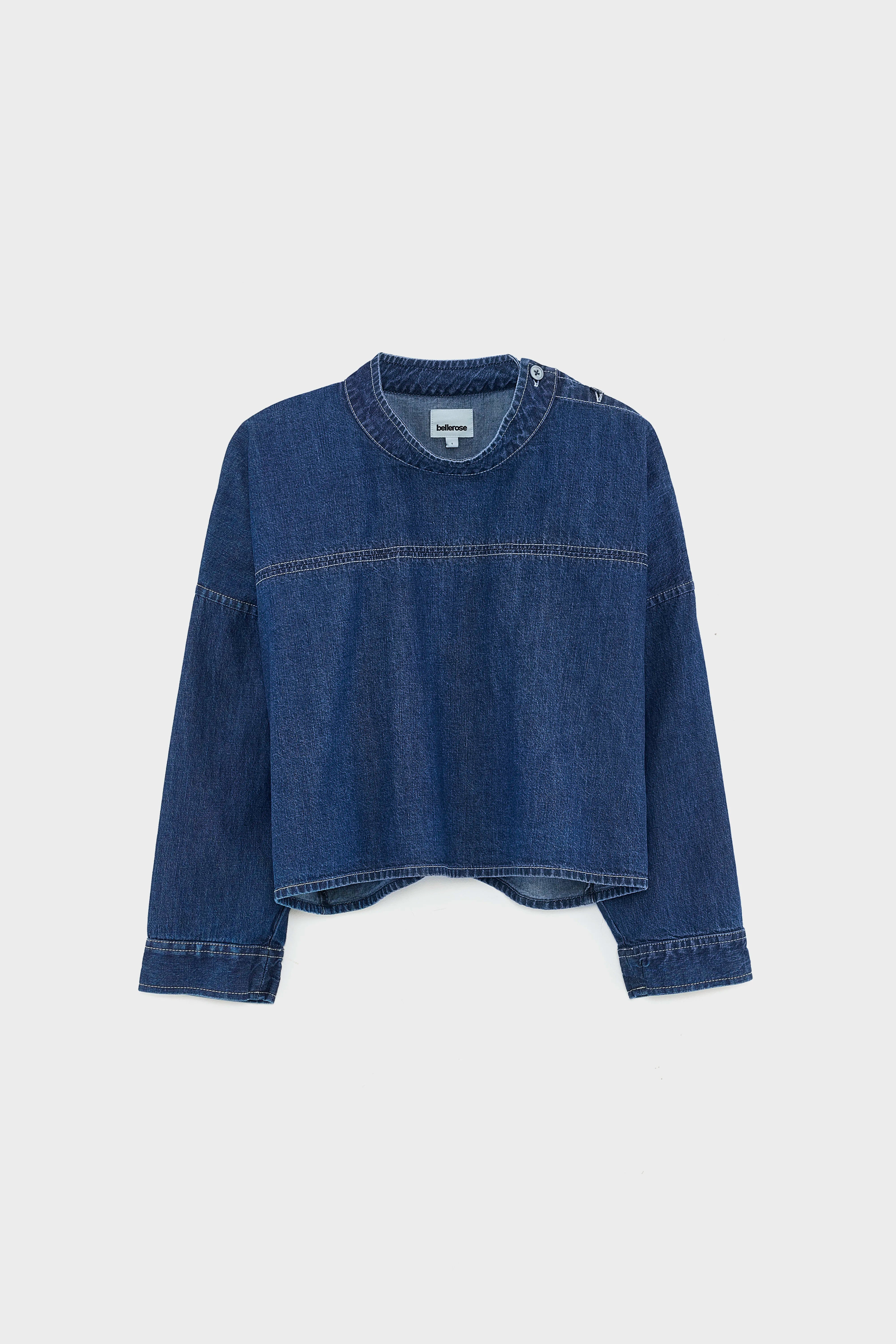 Waldo relaxte denim blouse (252 / W / MD BLUE STONE)