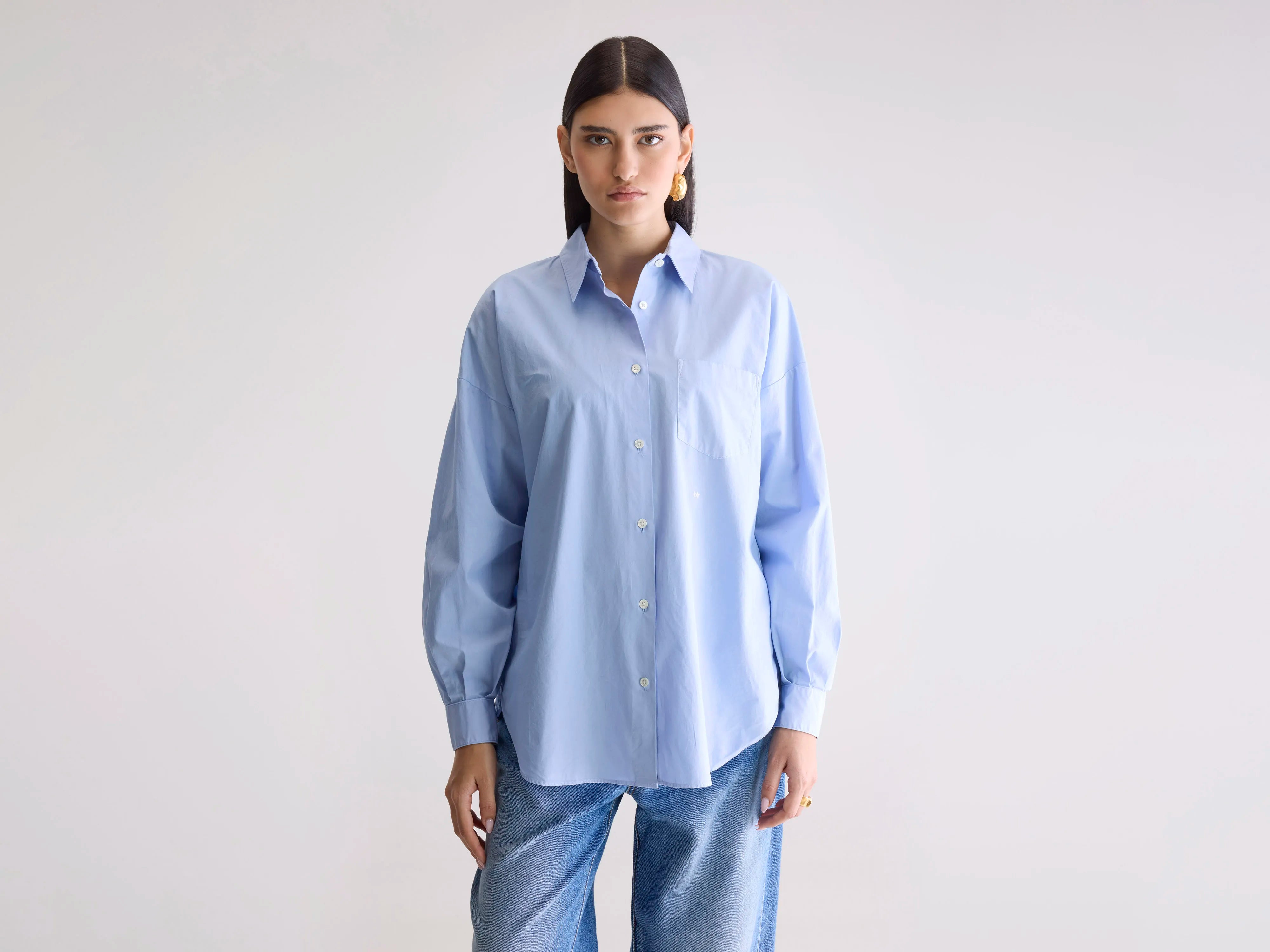 Giorgia poplin shirt (252 / W / SKY)