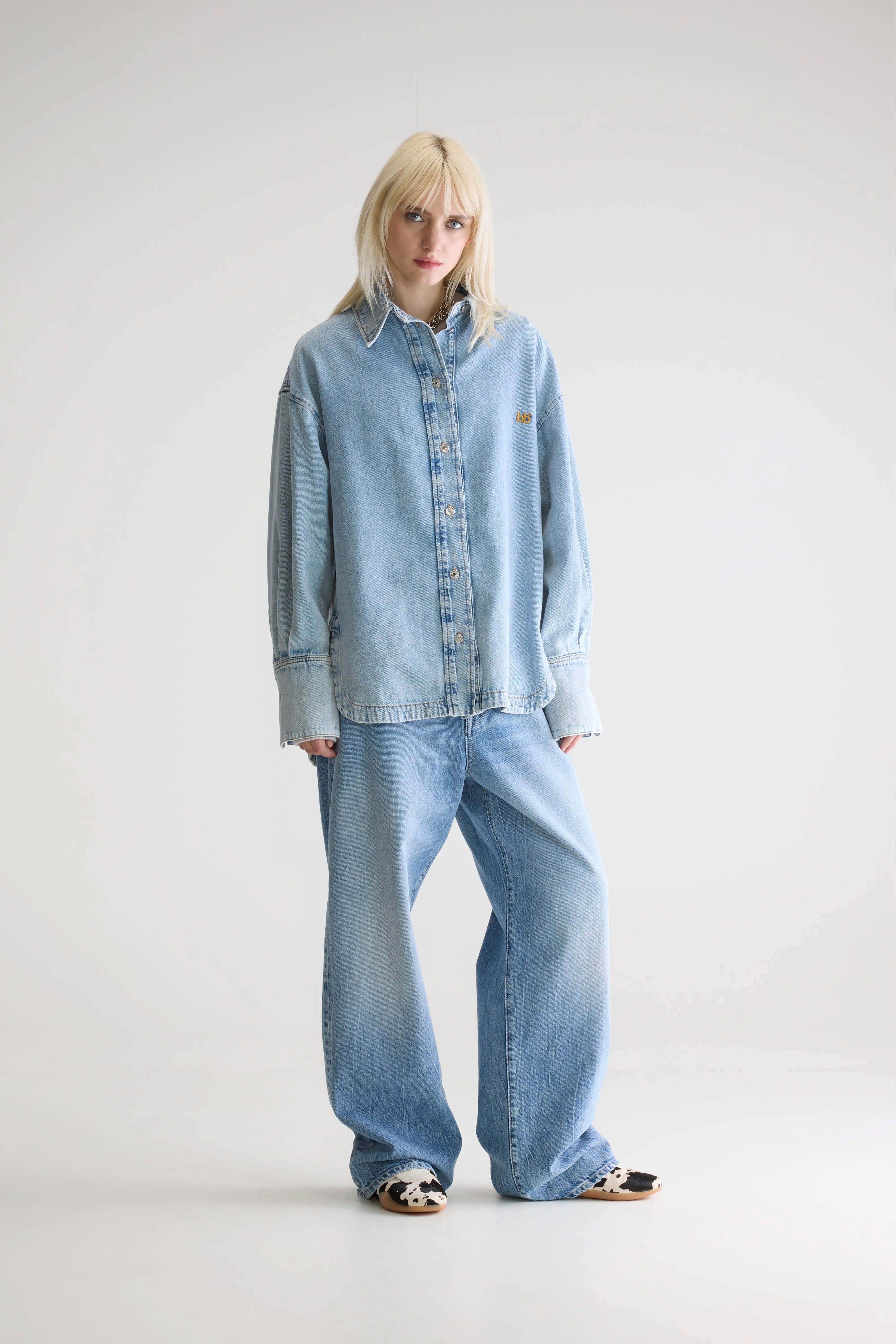 Glory denim overhemd (252 / W / LT BLUE BLEACH)