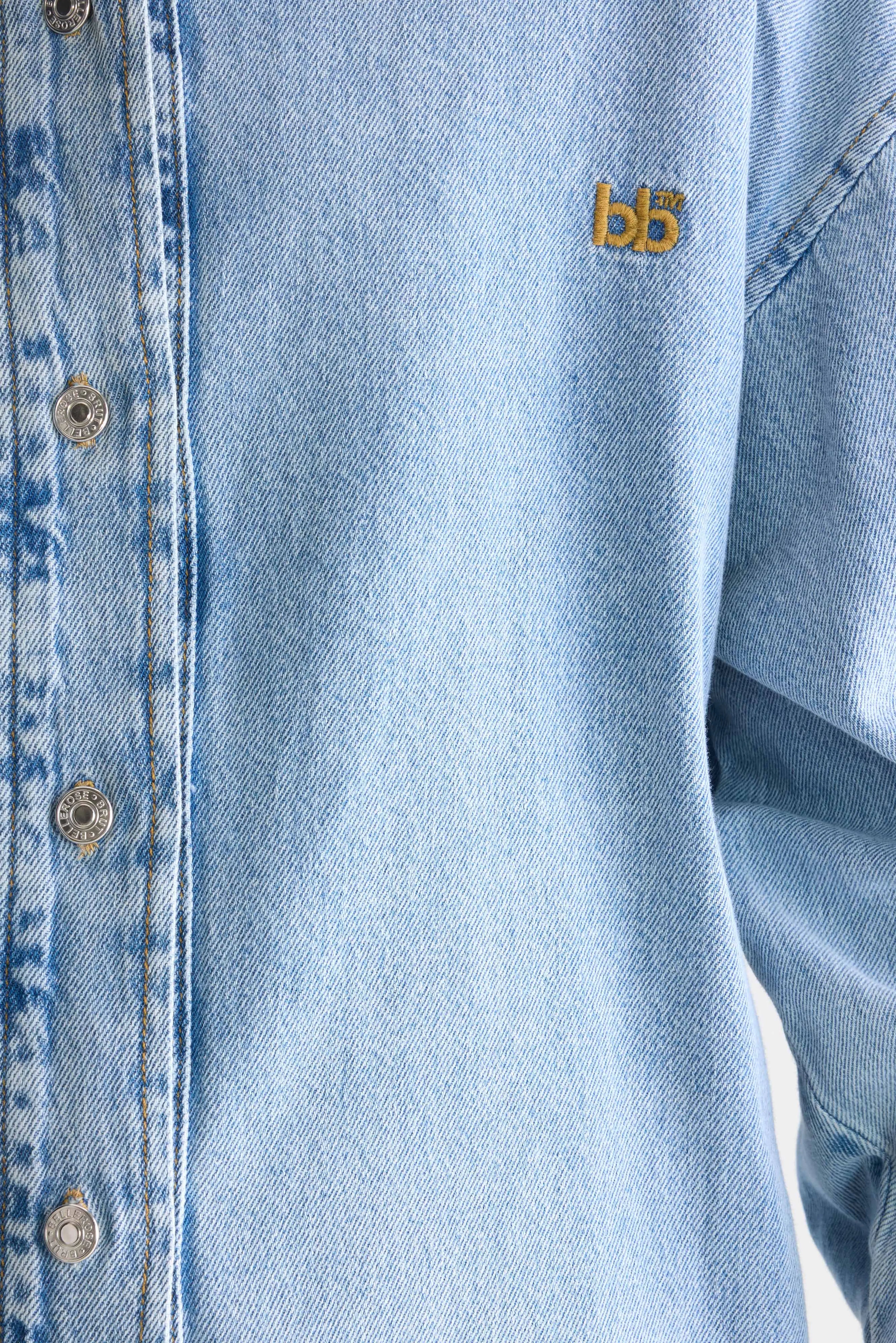 Glory denim overshirt (252 / W / LT BLUE BLEACH)