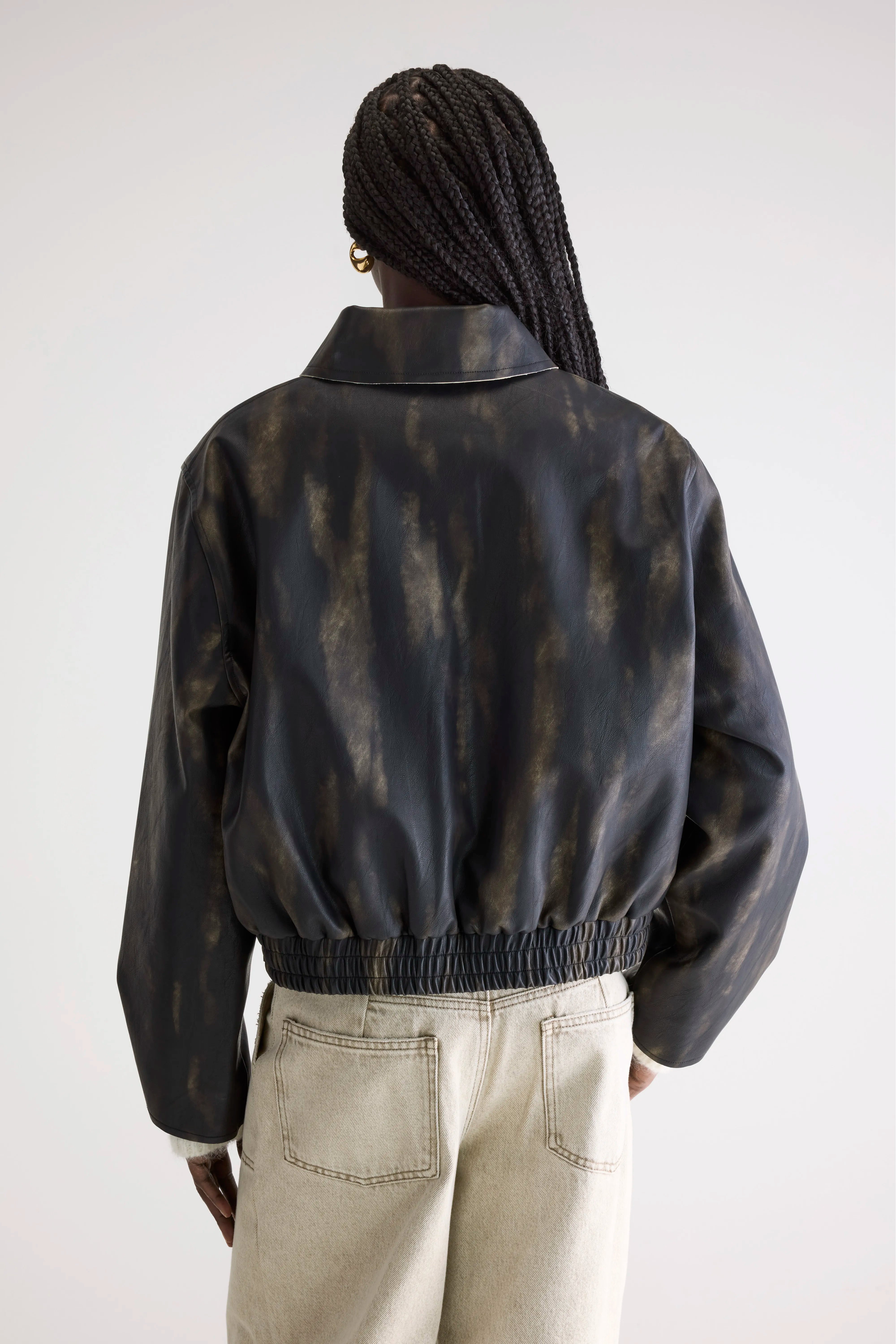 Veste En Simili-cuir Harred - Black sand Pour Femme | Bellerose