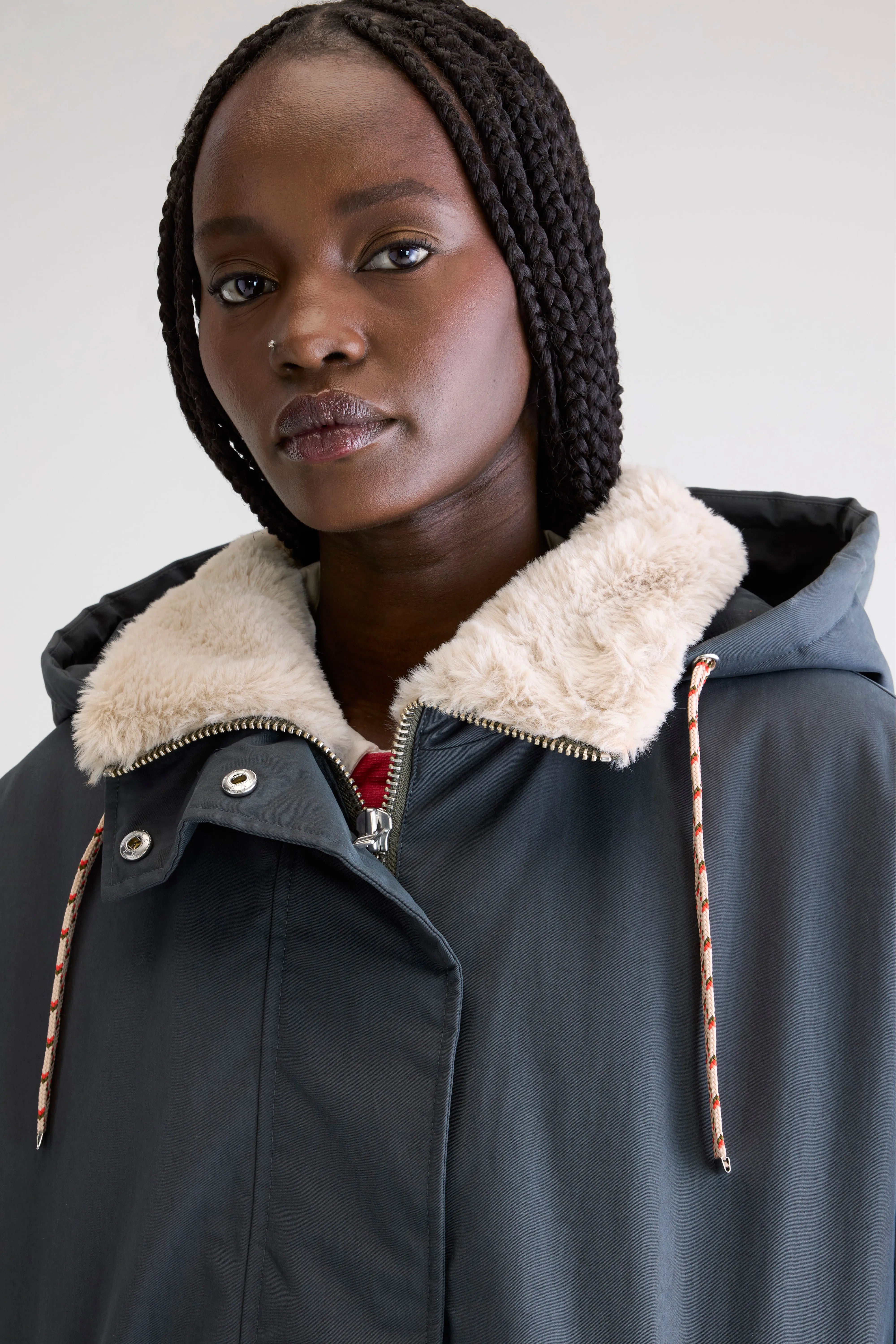 Jade blauwgrijze duffel parka (252 / W / PIRATE)