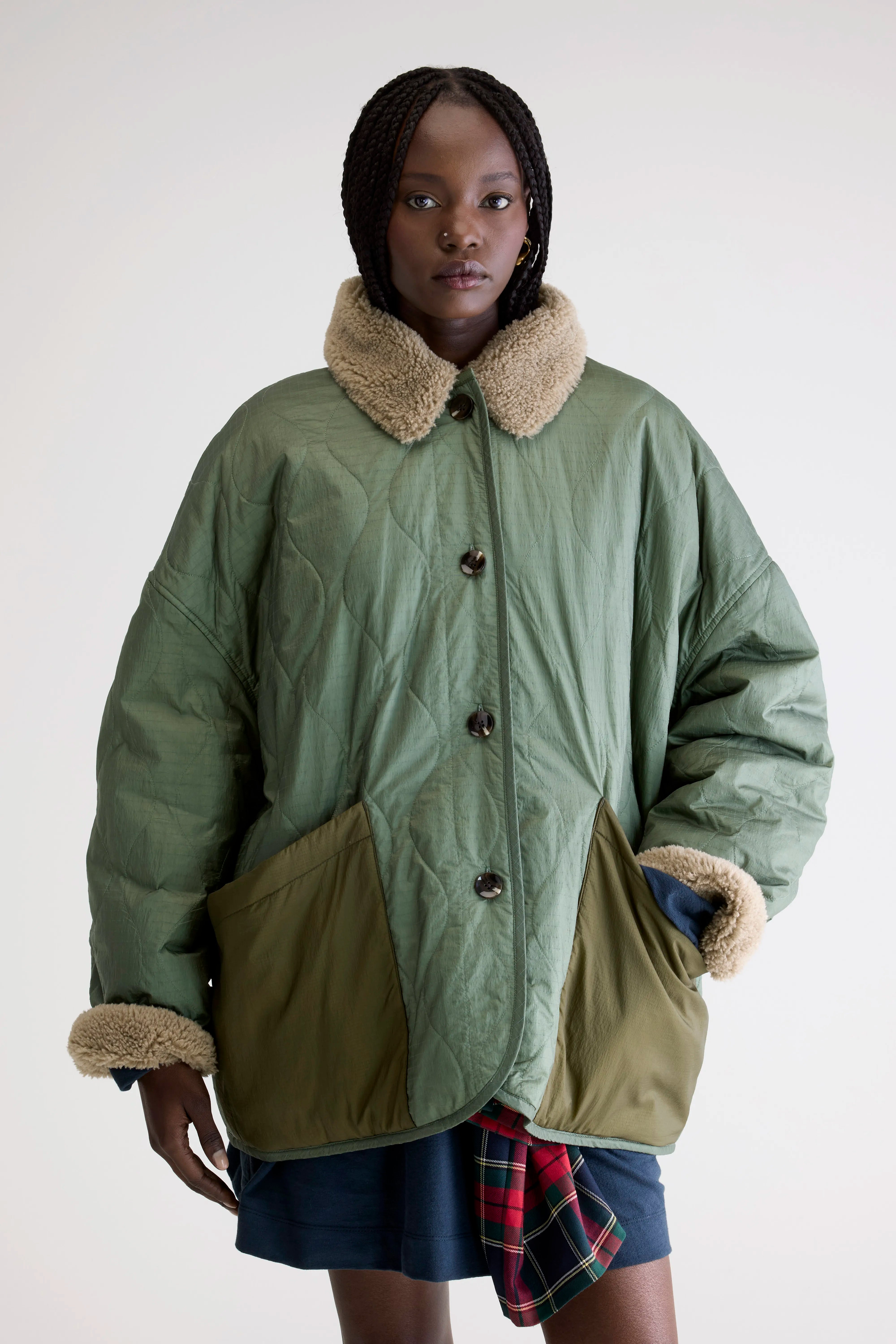 Hampton Teddy Jas - Eucalyptus Voor Dames | Bellerose