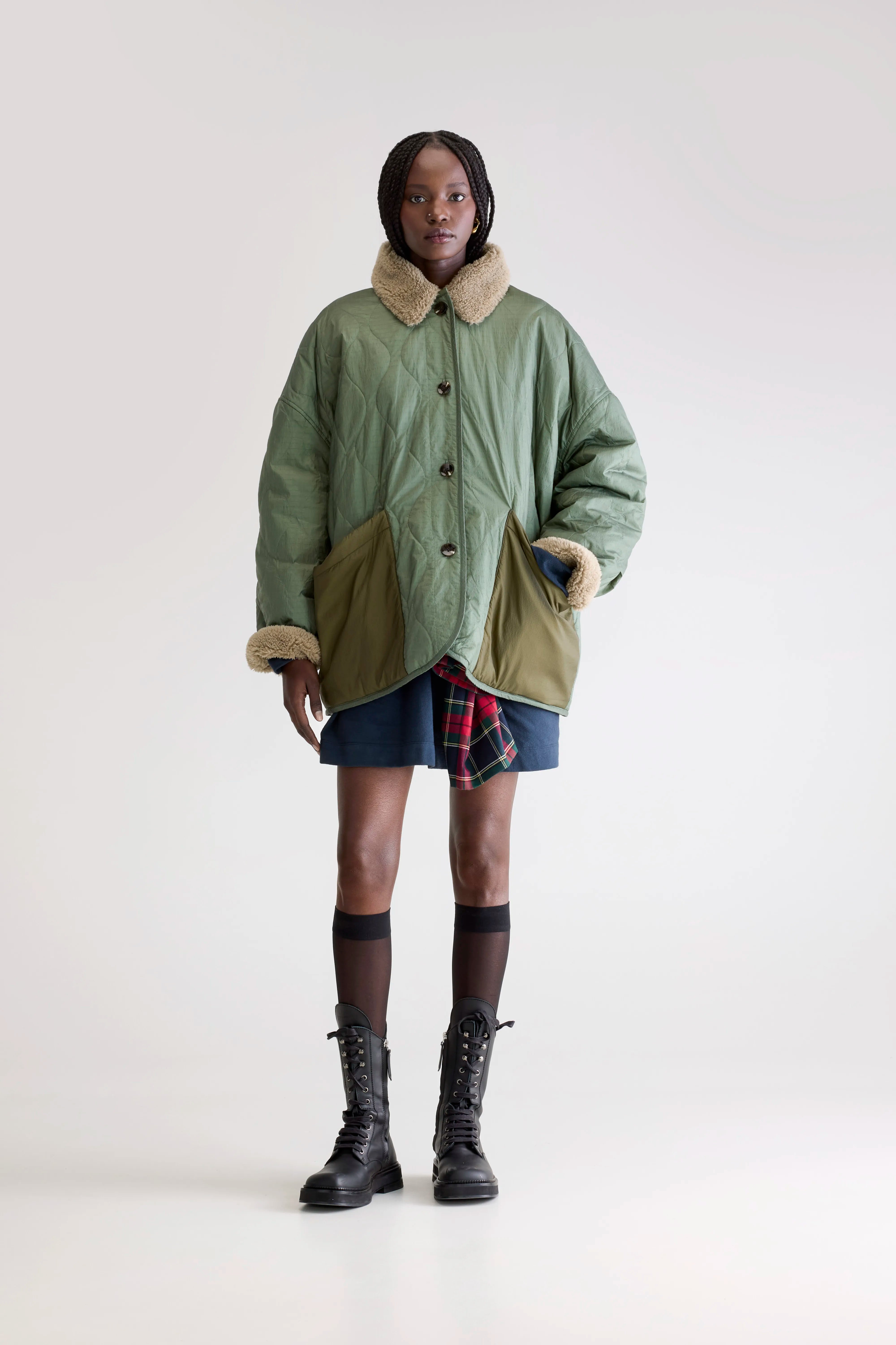 Hampton Teddy Jas - Eucalyptus Voor Dames | Bellerose