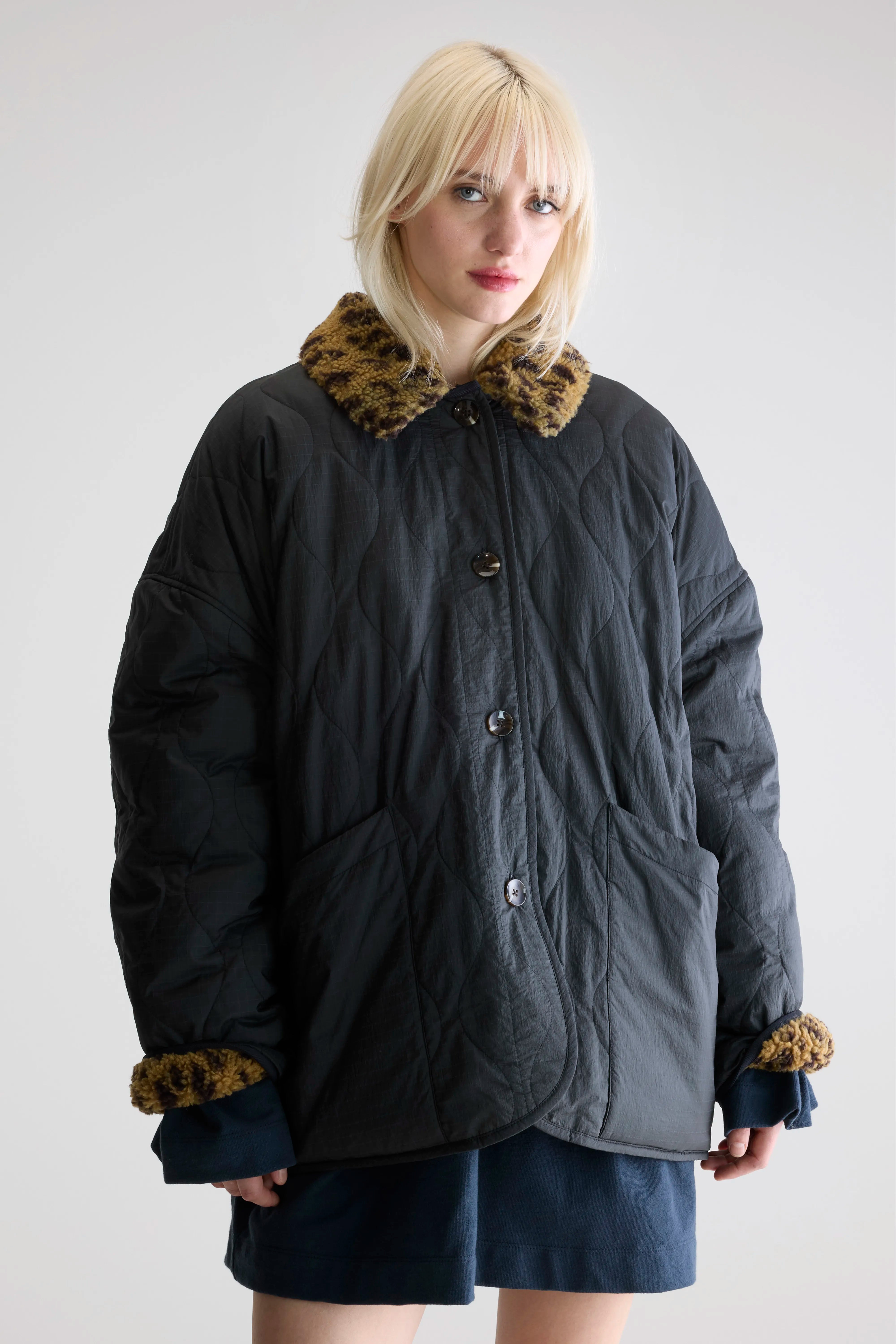 Hampton Teddy Jacket - Black sand For Women | Bellerose