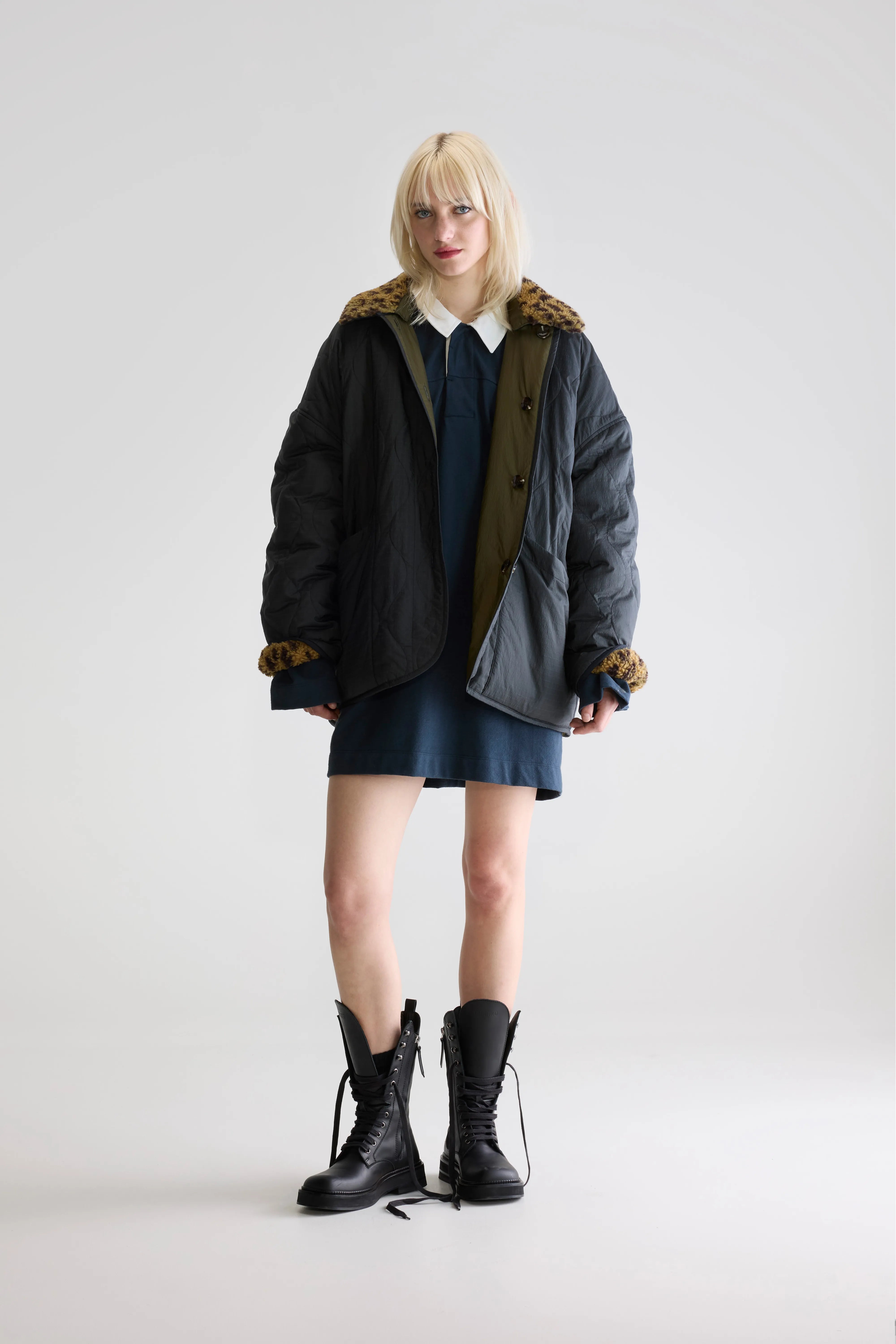 Veste Teddy Hampton - Black sand Pour Femme | Bellerose