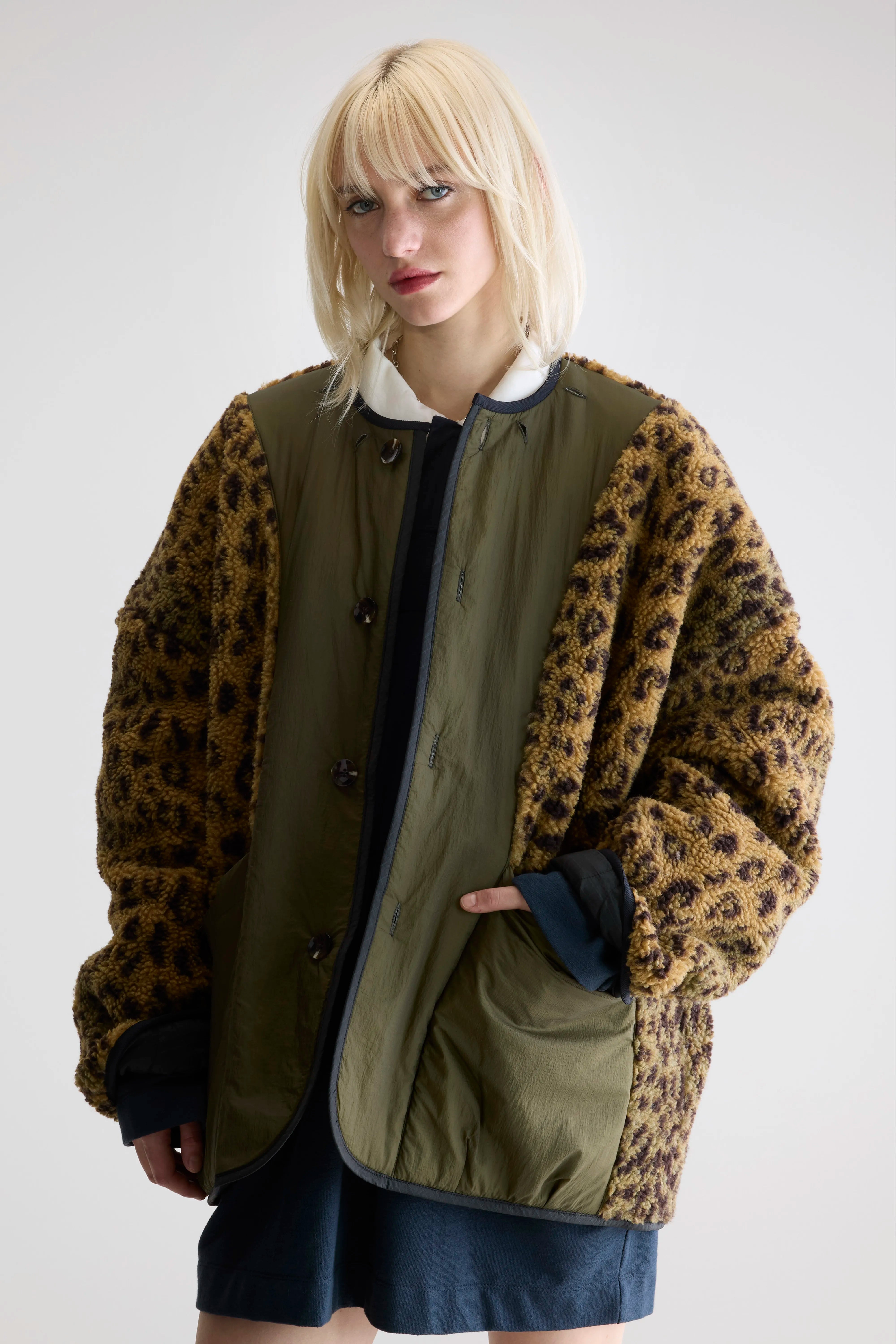 Hampton Teddy Jacket - Black sand For Women | Bellerose