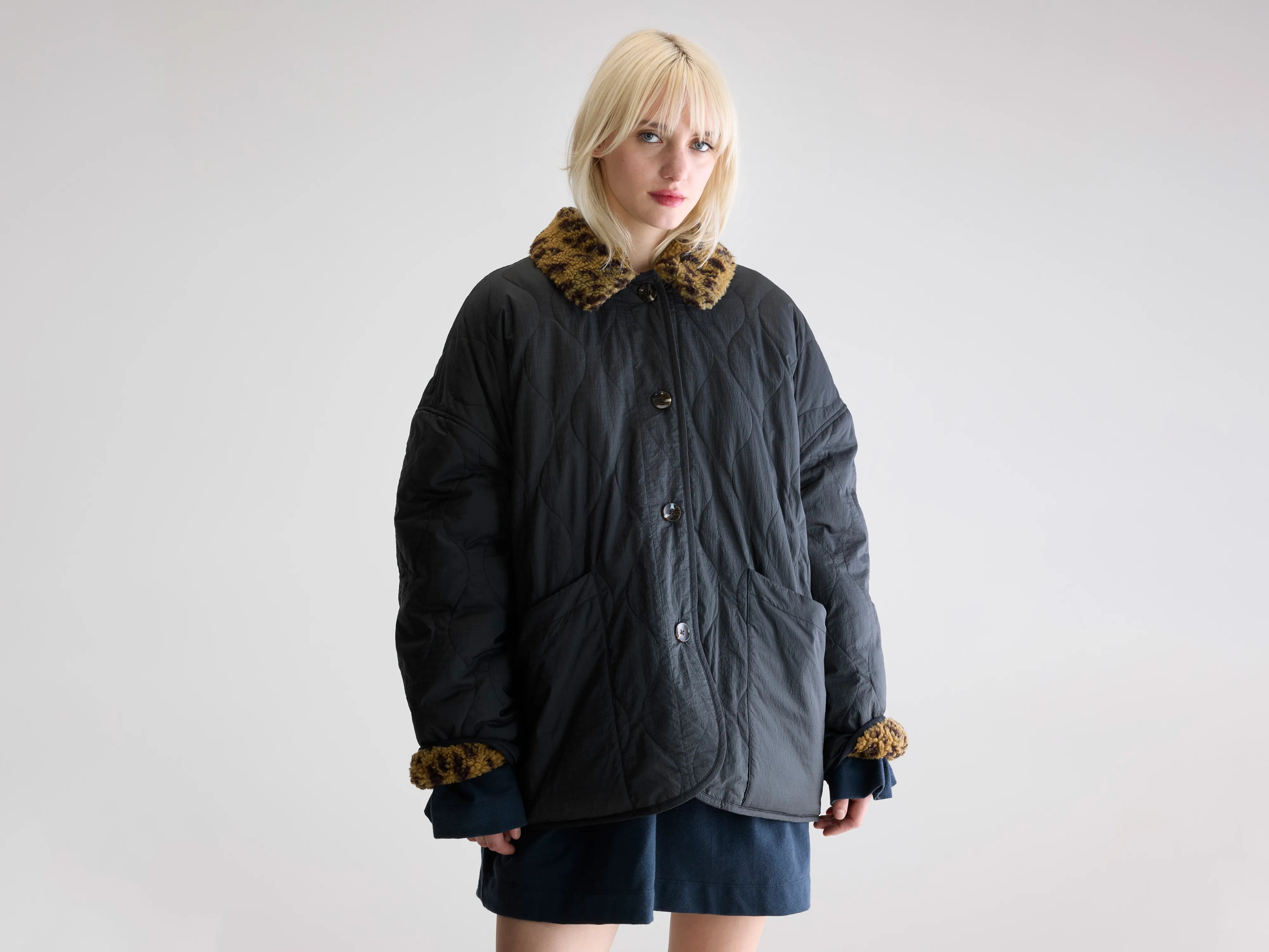 Veste teddy Hampton (252 / W / BLACK SAND)