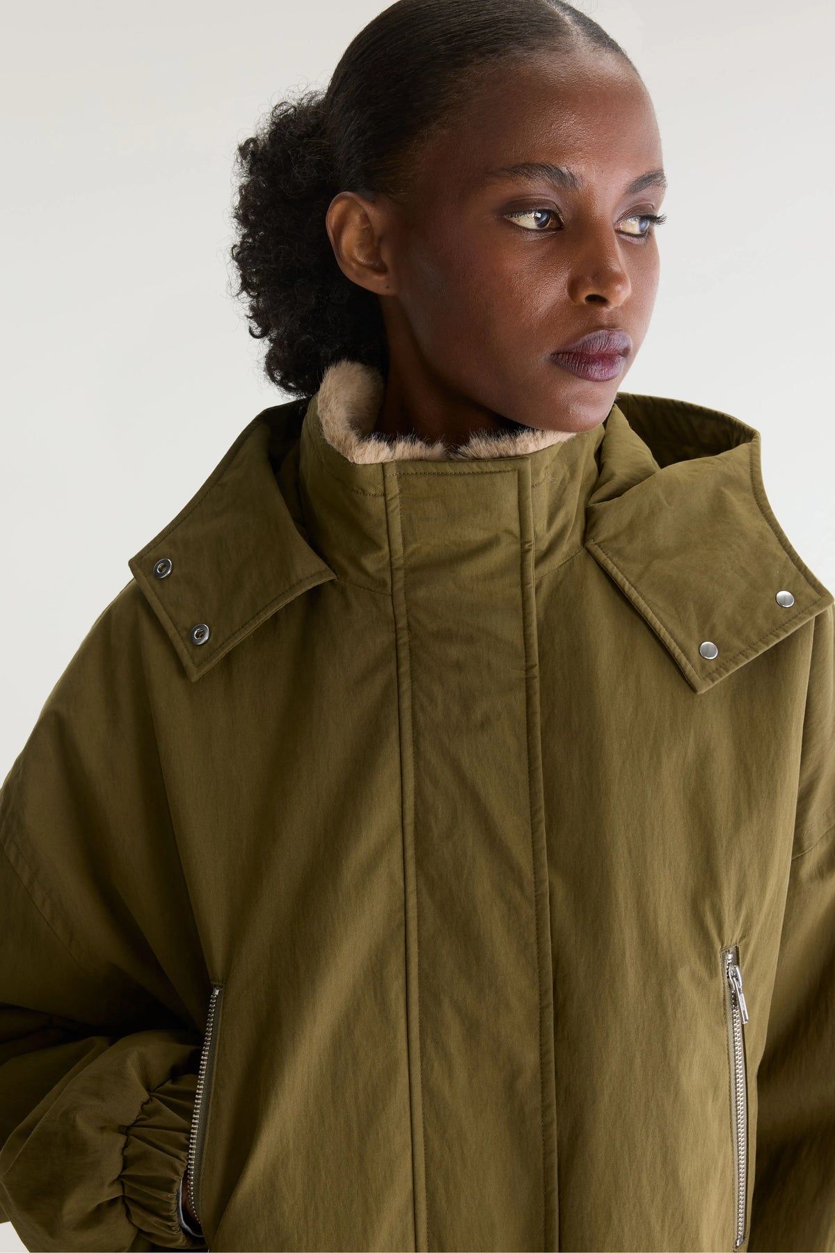 Herna Cropped Jasje - Military Voor Dames | Bellerose