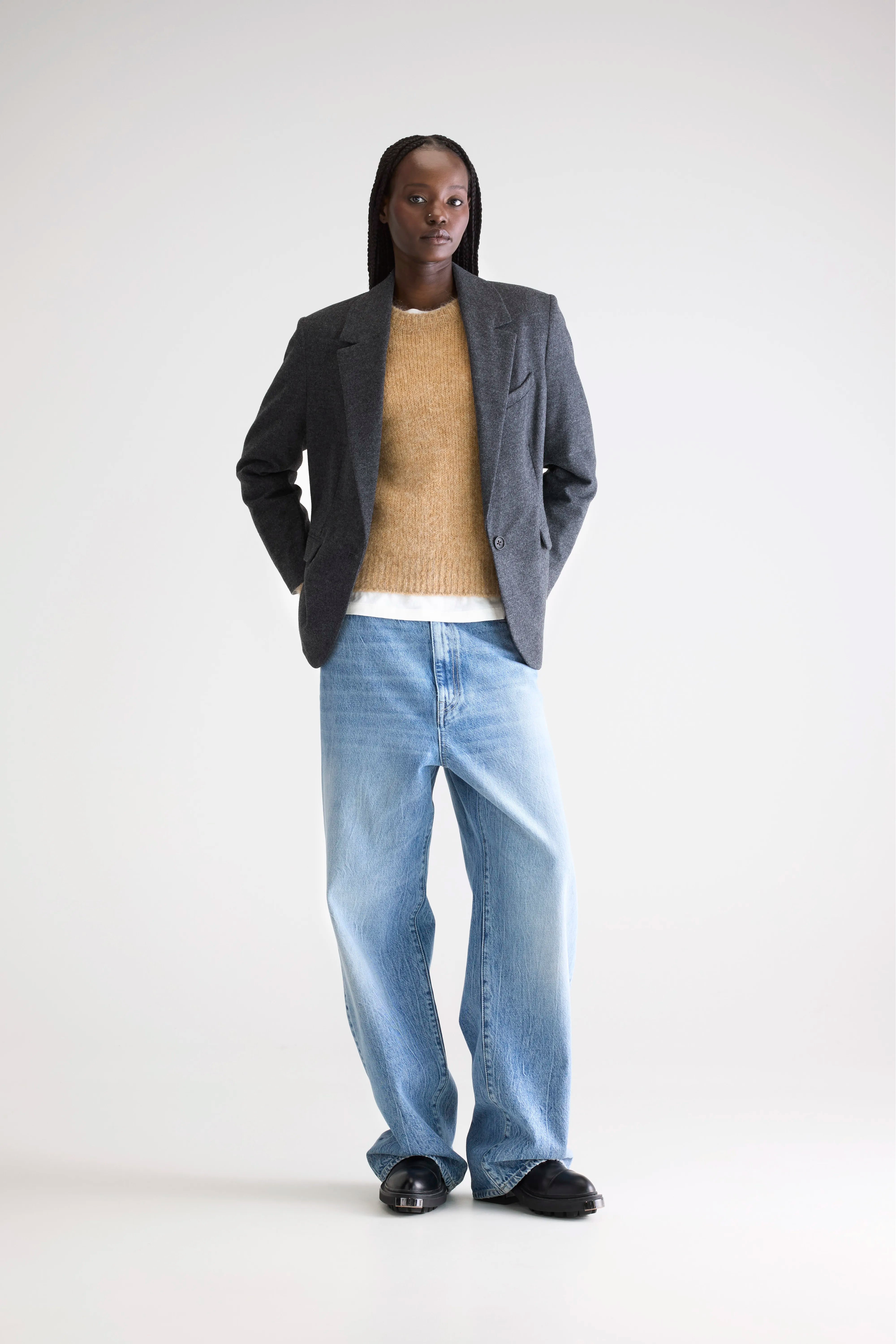 Volle Tailored Blazer - Anthracite For Women | Bellerose