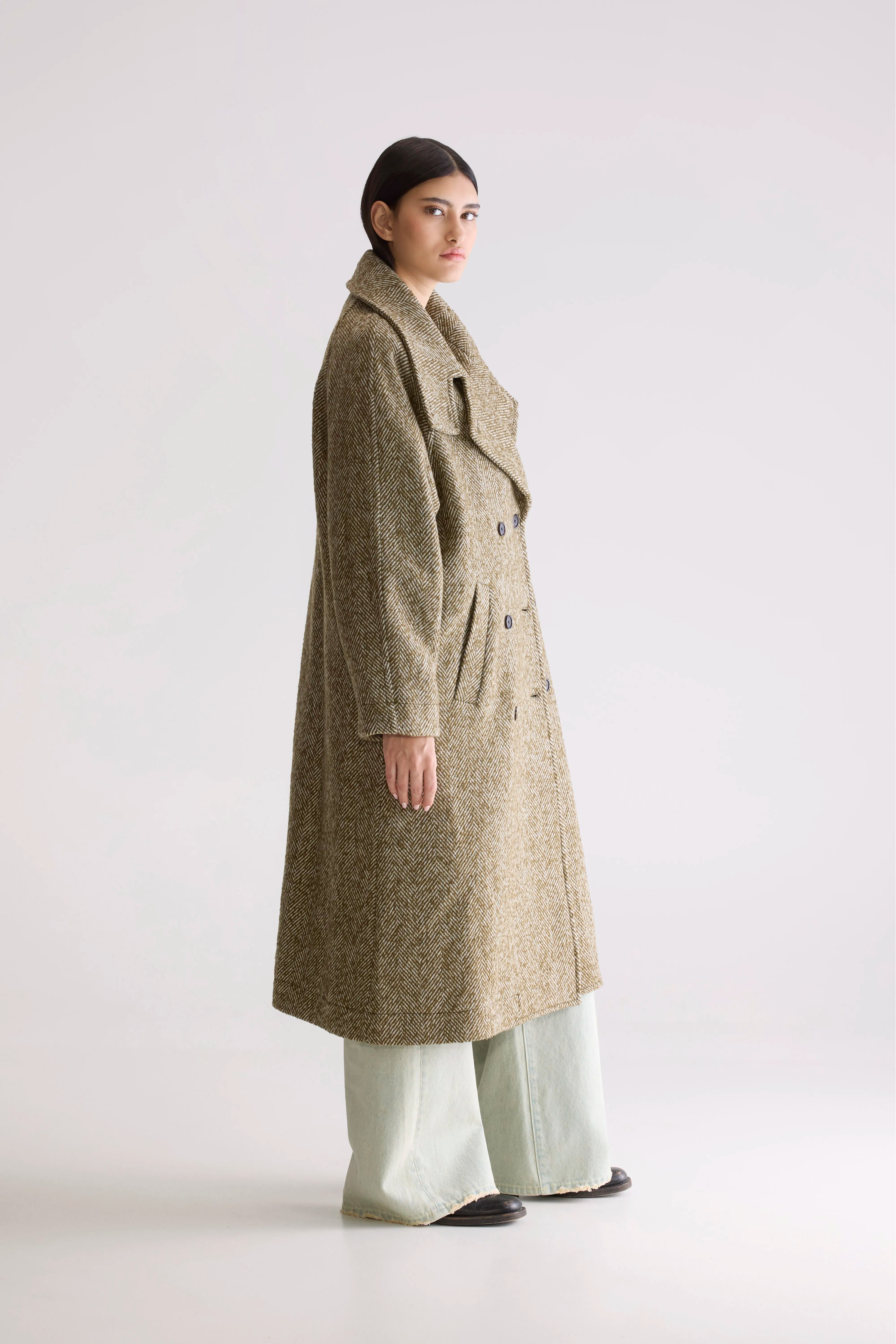 Juliette Lange Wollen Mantel - Combo a Voor Dames | Bellerose