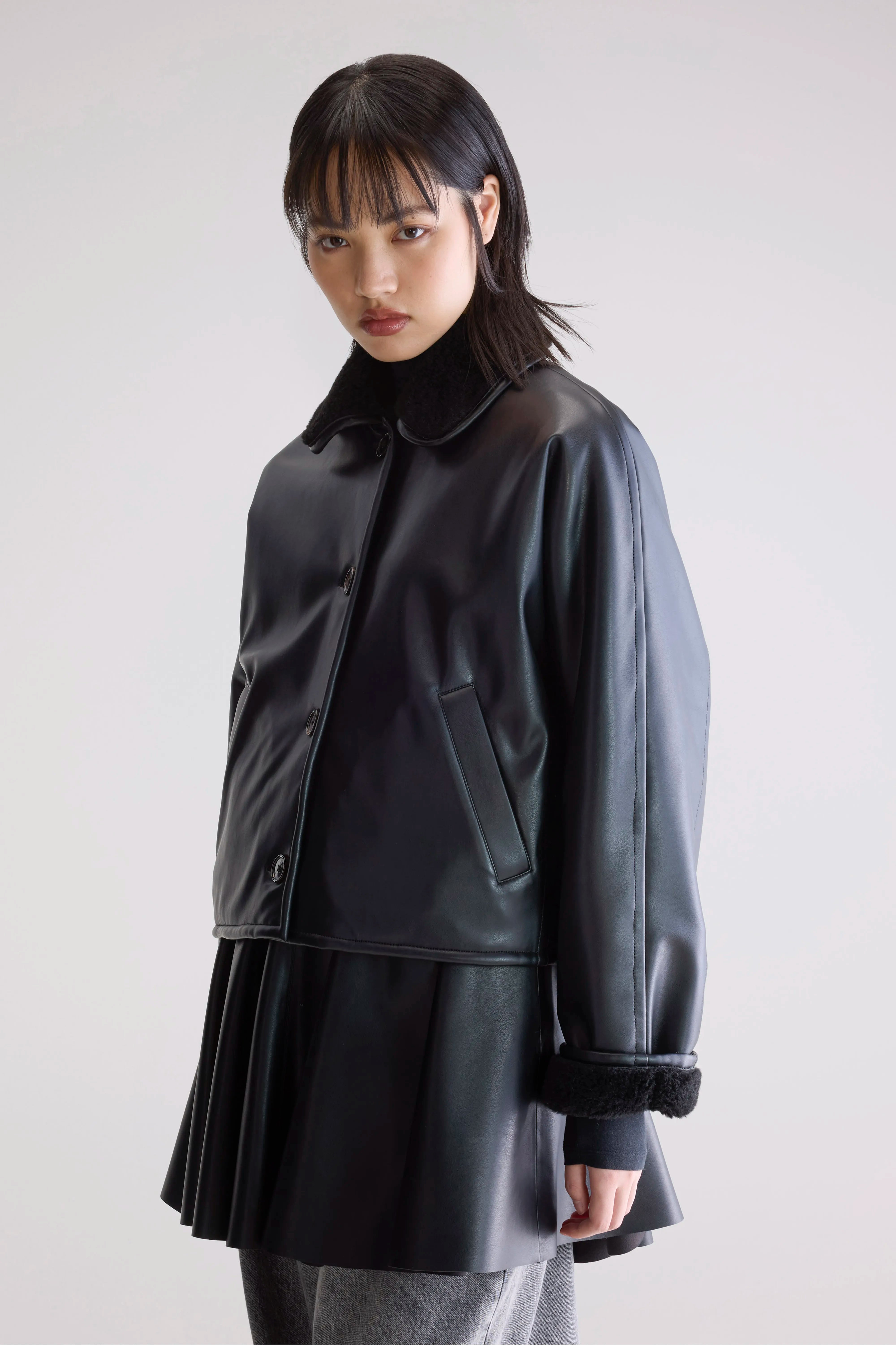 Veste en similicuir Josh (252 / W / BLACK)