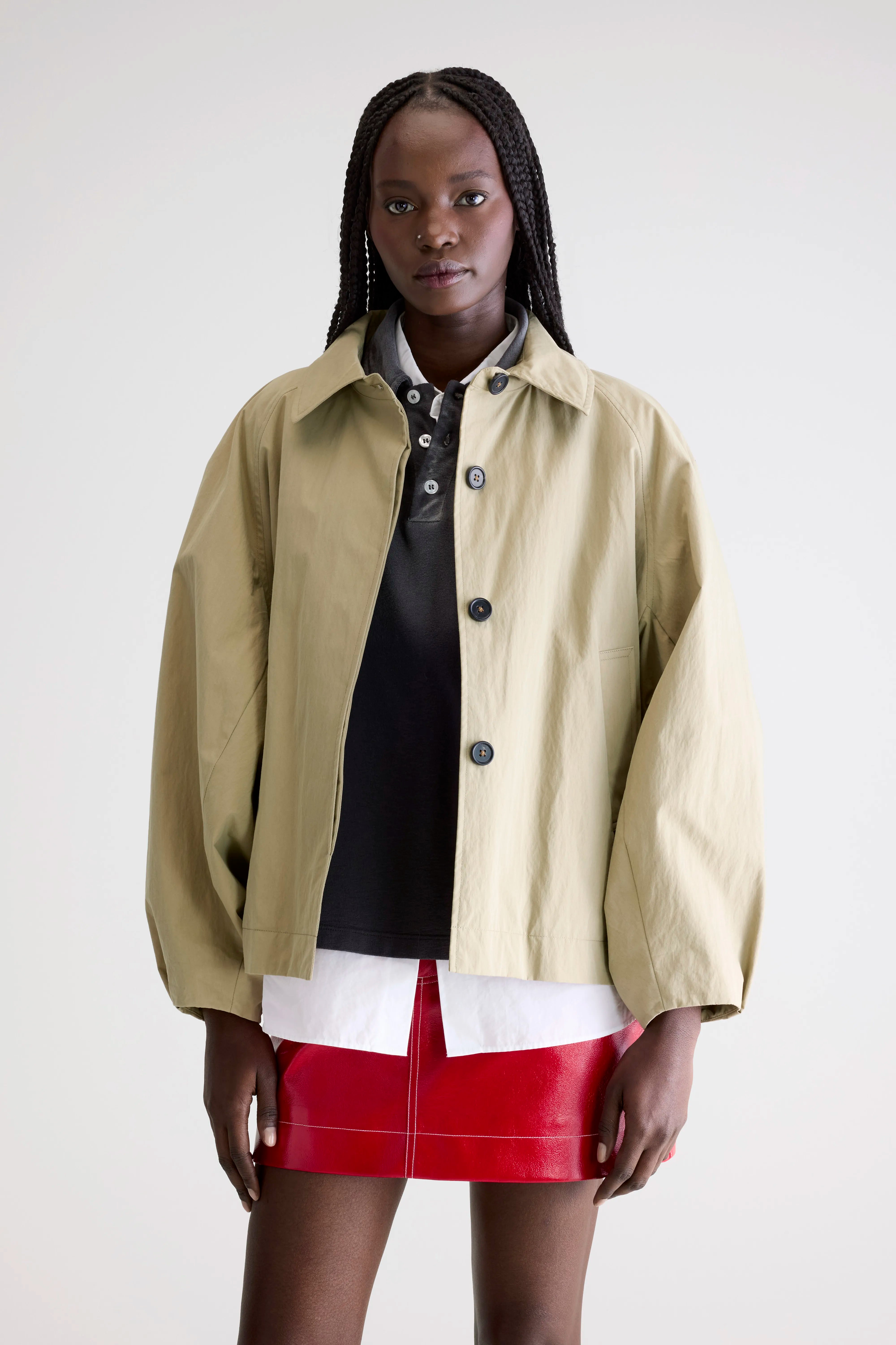 Jodie Relaxed Trenchcoat - Clay Voor Dames | Bellerose