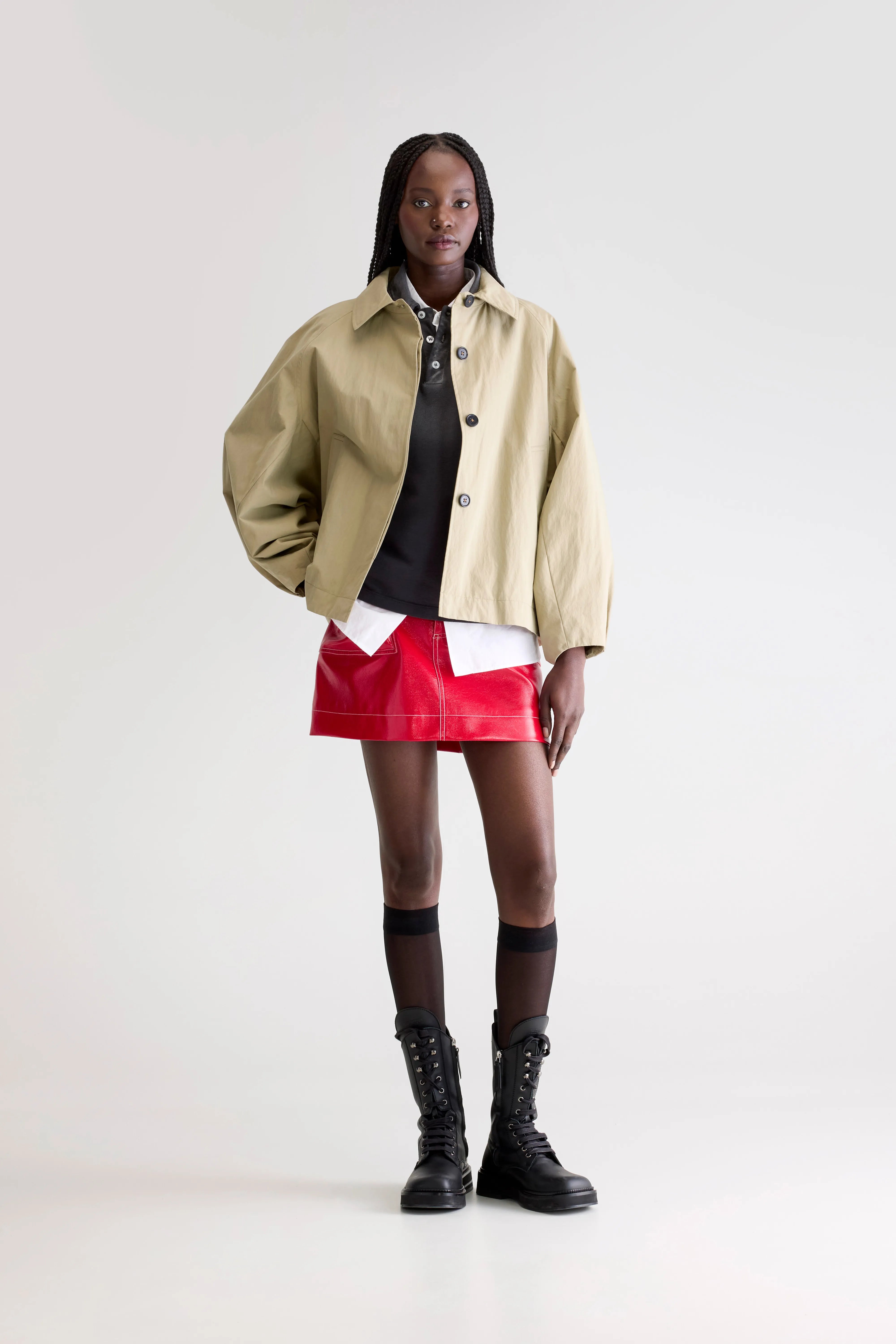 Jodie Relaxed Trenchcoat - Clay Voor Dames | Bellerose