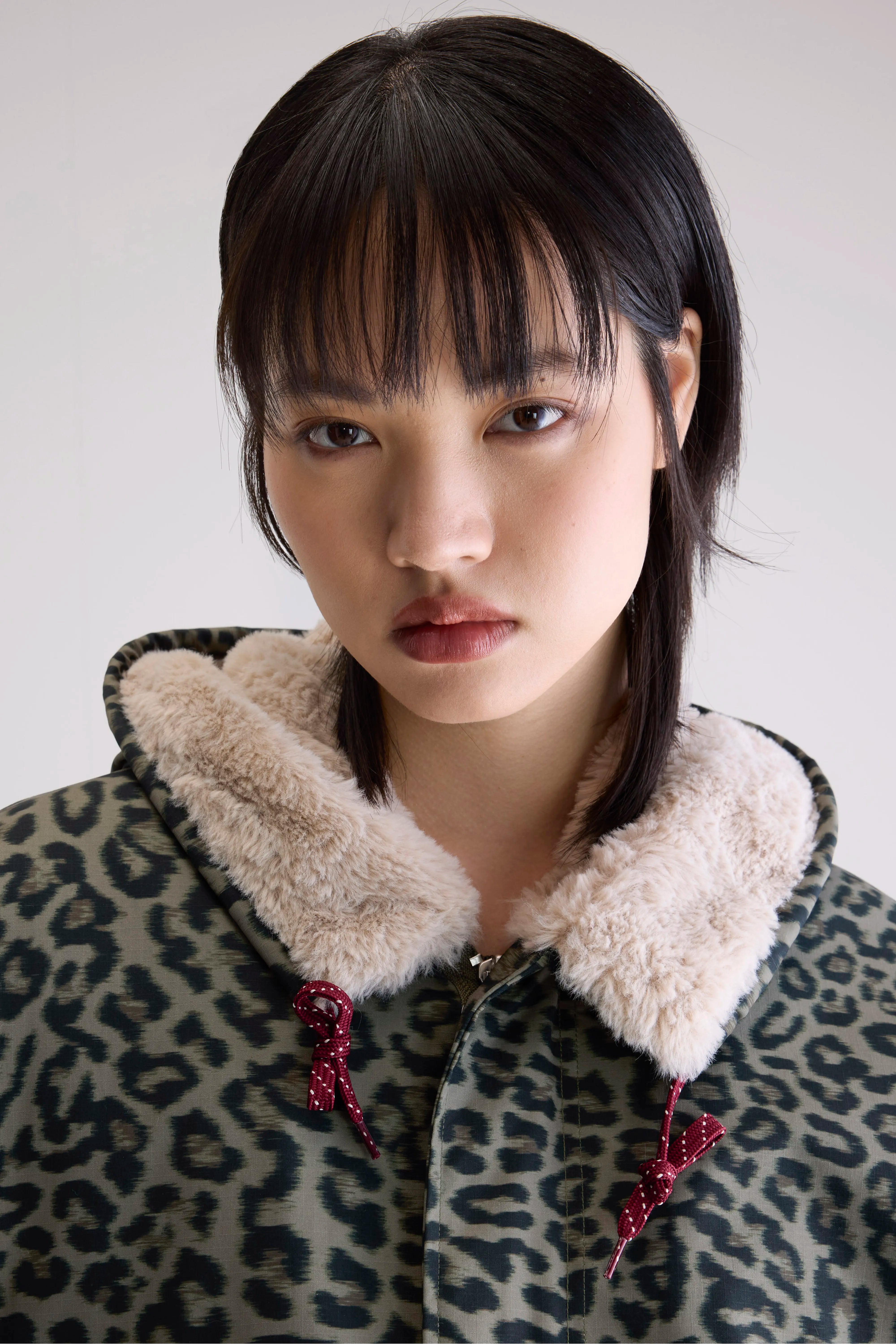 Laos Hooded Parka - Black beauty / Military / Sage For Women | Bellerose