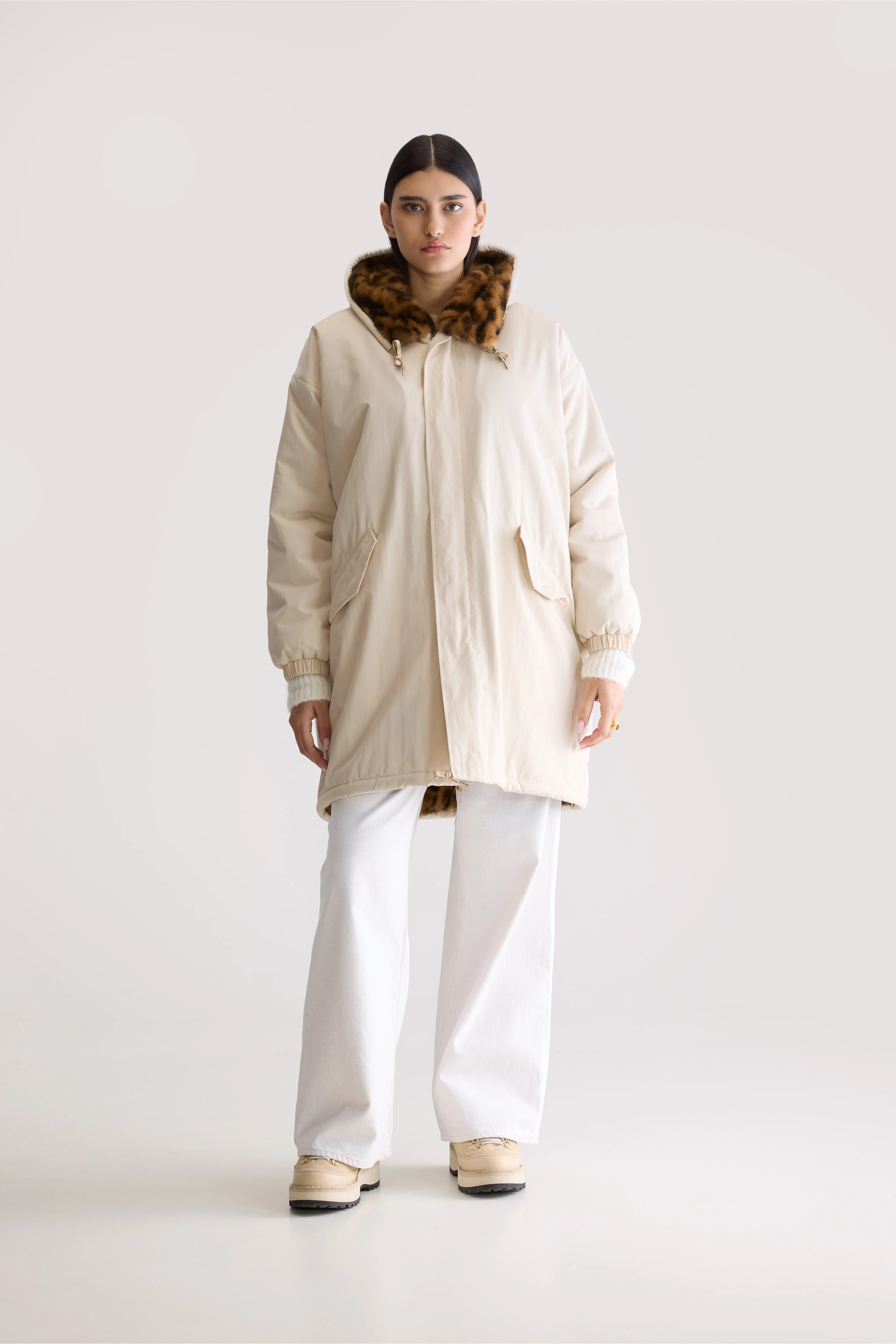Laos Hooded Parka - Natural For Women | Bellerose