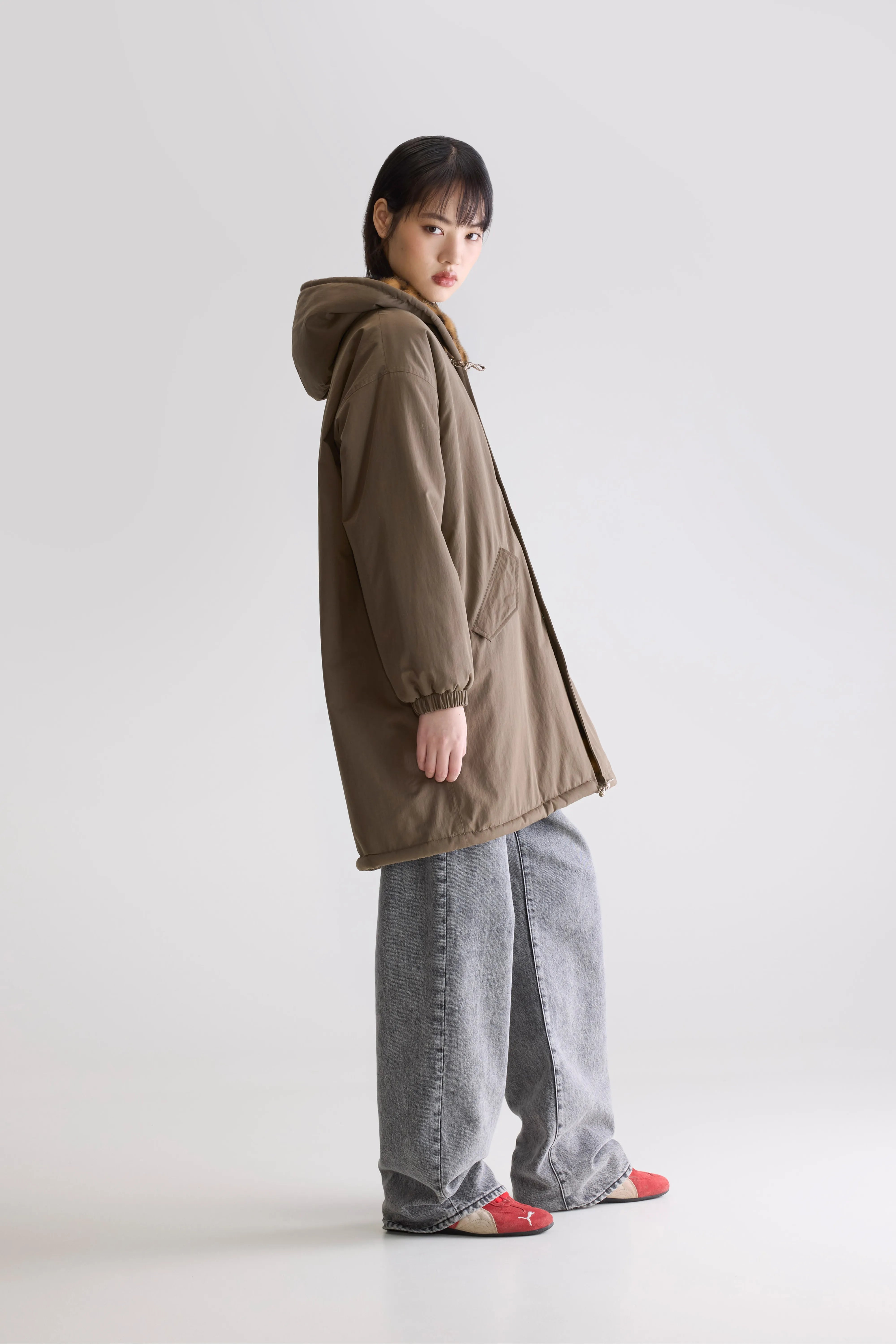 Laos hooded parka (252 / W / SAGE)