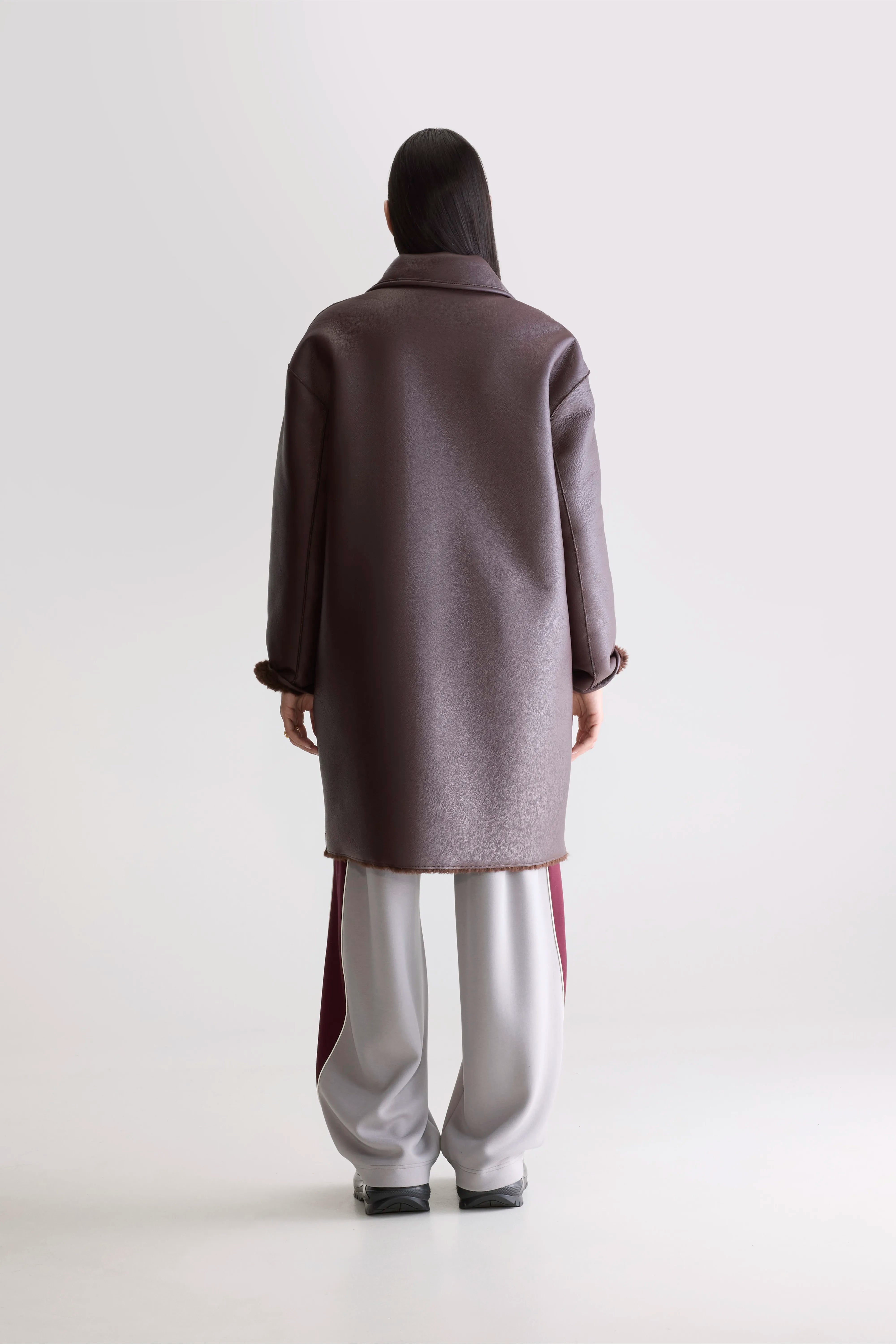 Easton Lange Mantel - Dark roast Voor Dames | Bellerose