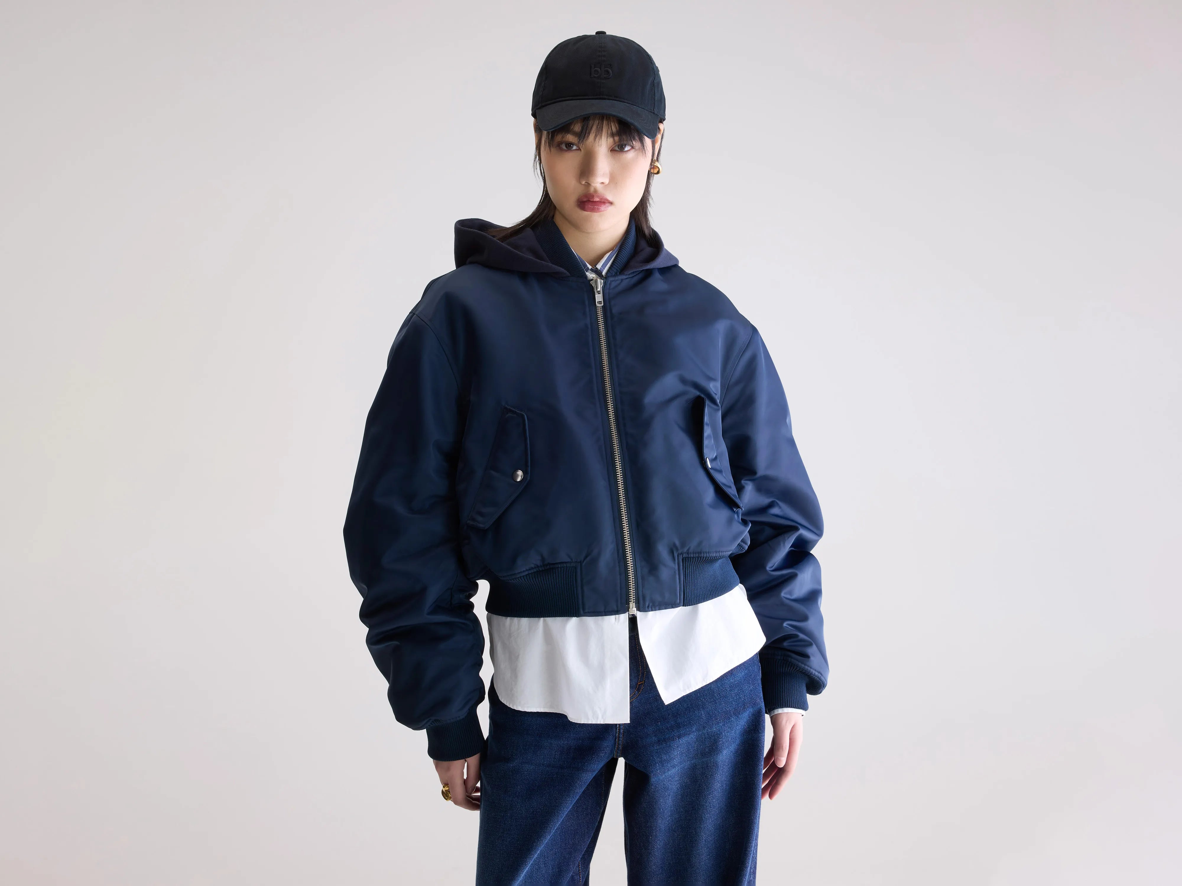 Harty bomber jacket (252 / W / NAVY)