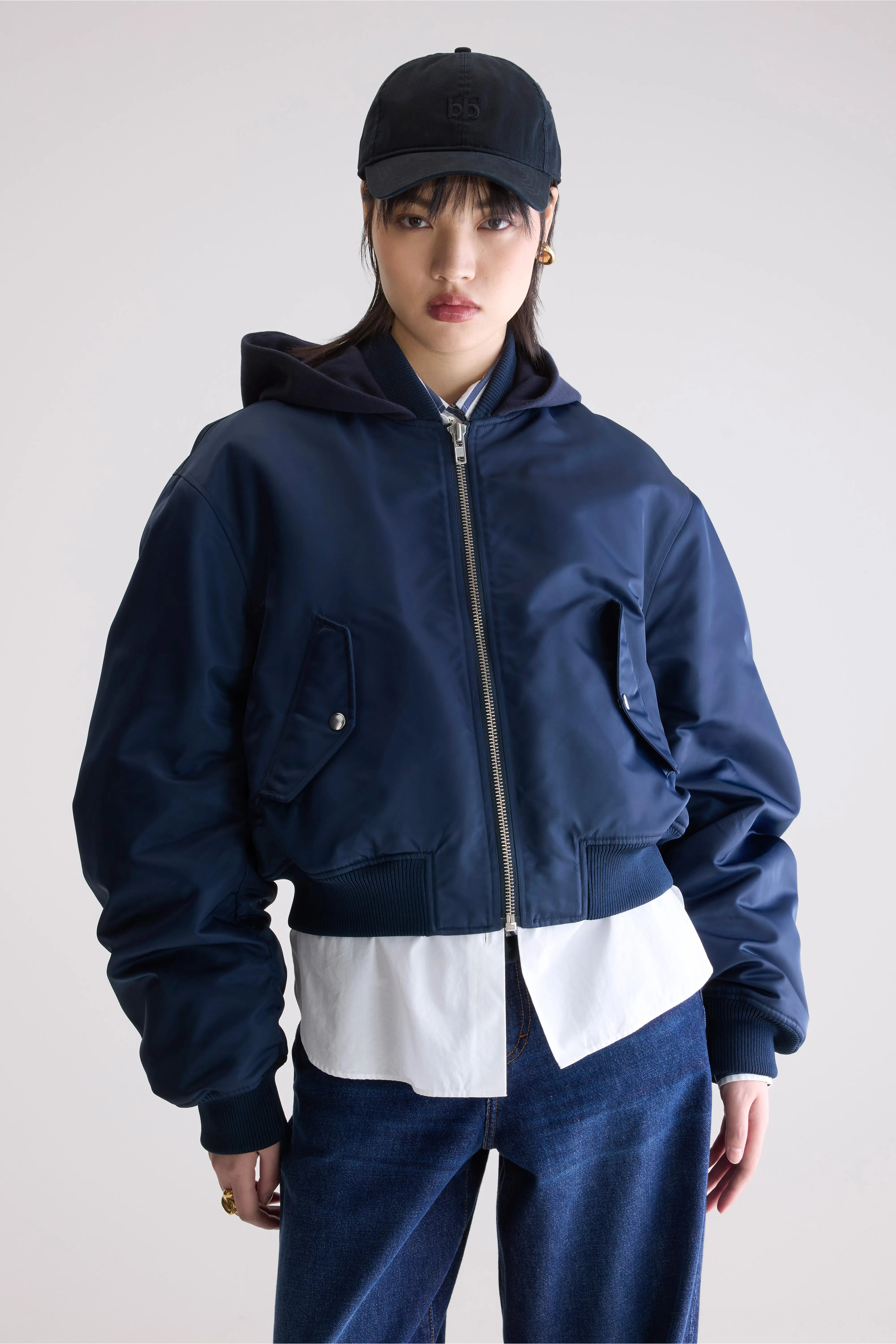 Harty Bomber Jacket - Navy For Women | Bellerose