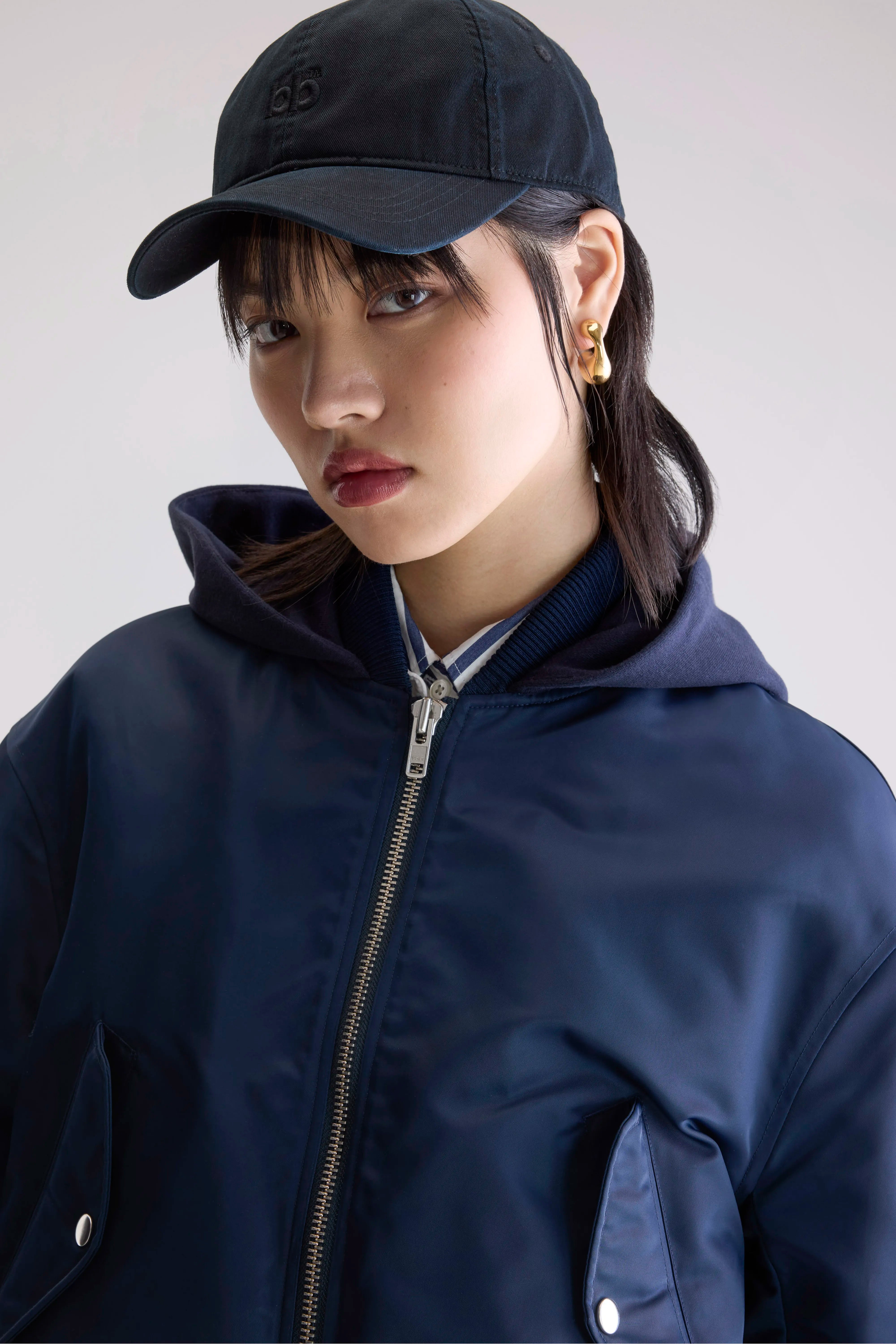 Harty bomber jacket (252 / W / NAVY)