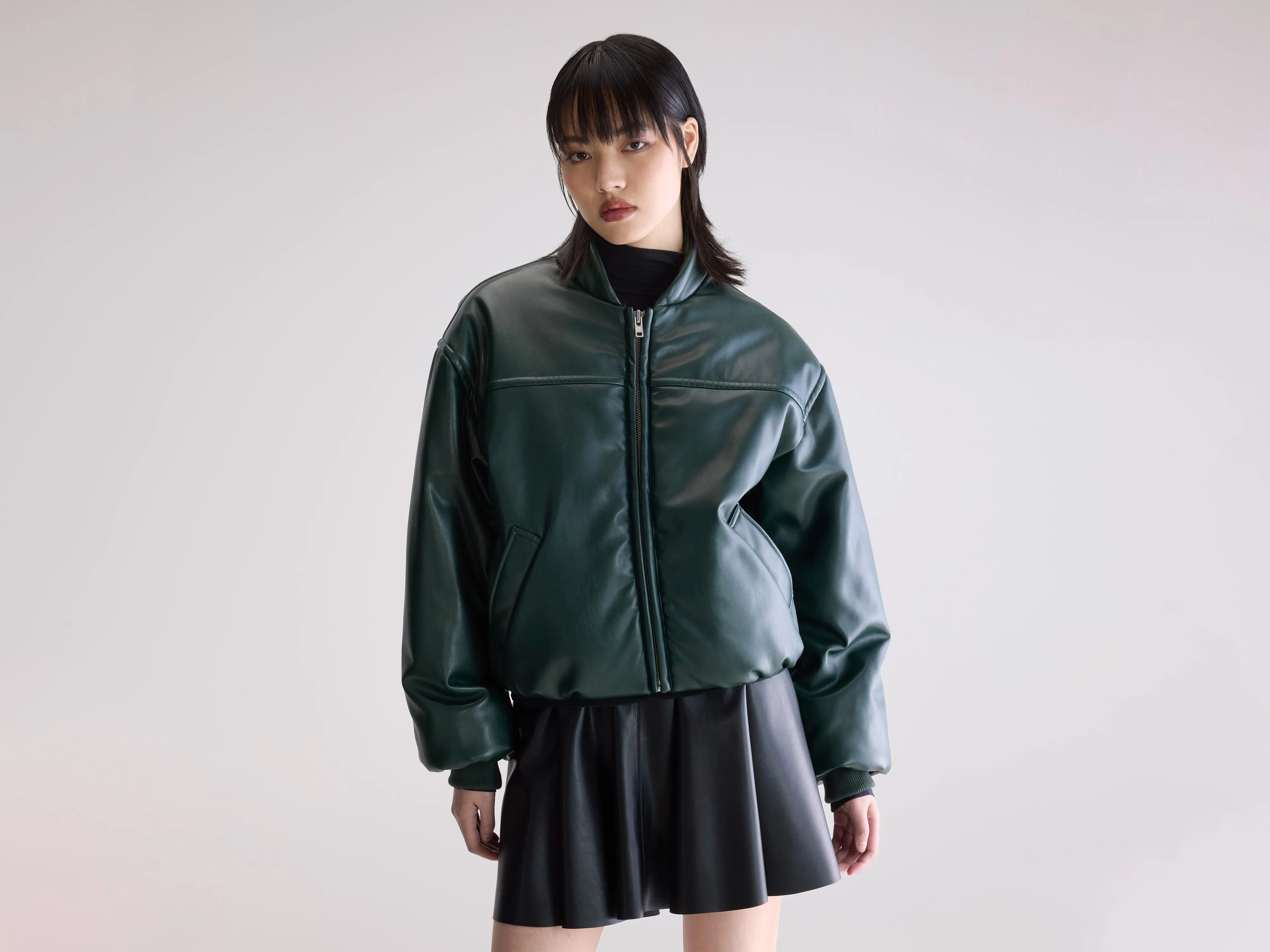 Jacko faux leather bomber jacket (252 / W / HUNTER)