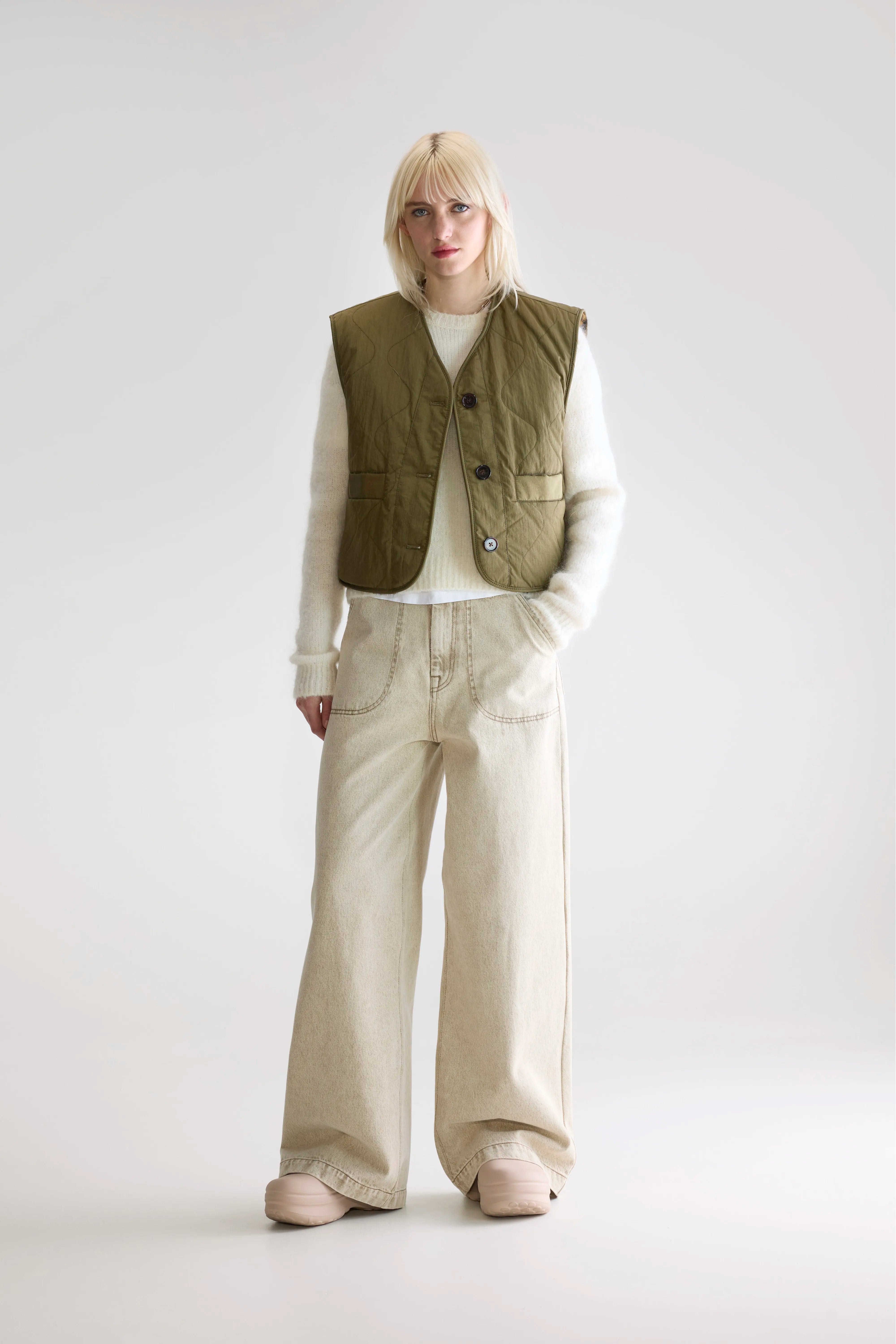Eloise sleeveless jacket (252 / W / ARMY)