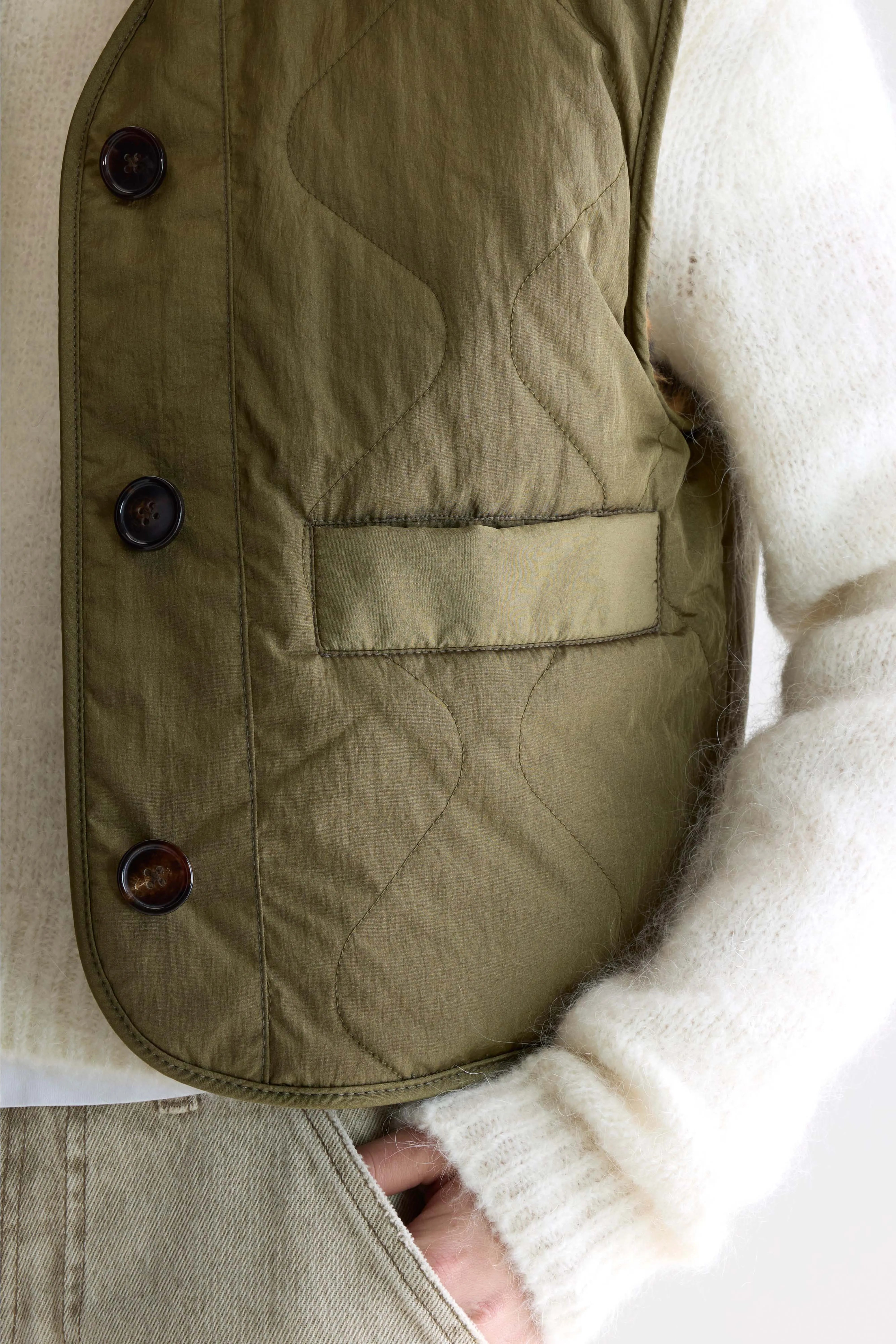 Eloise sleeveless jacket (252 / W / ARMY)