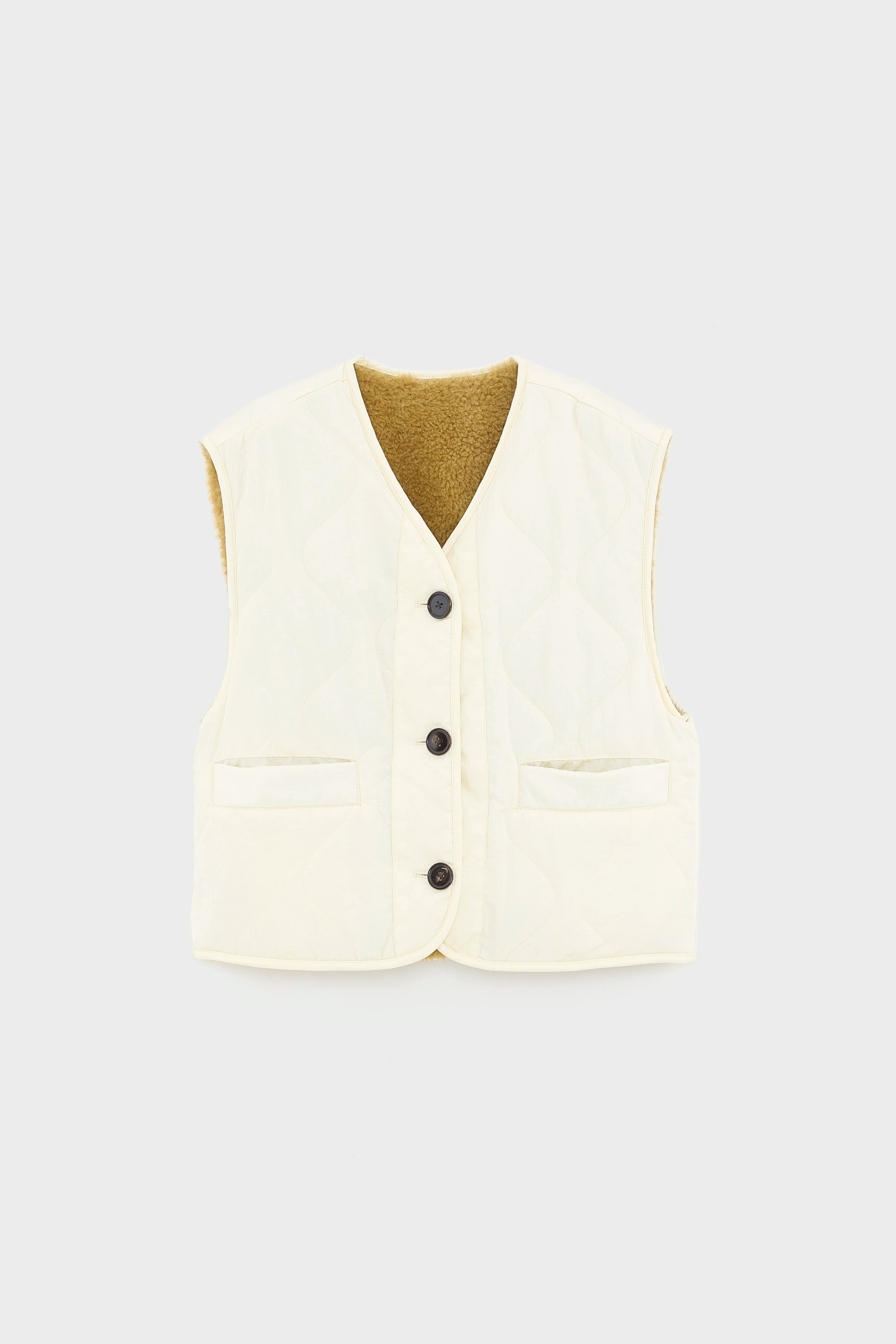 Eloise mouwloze jas (252 / W / BUTTER)