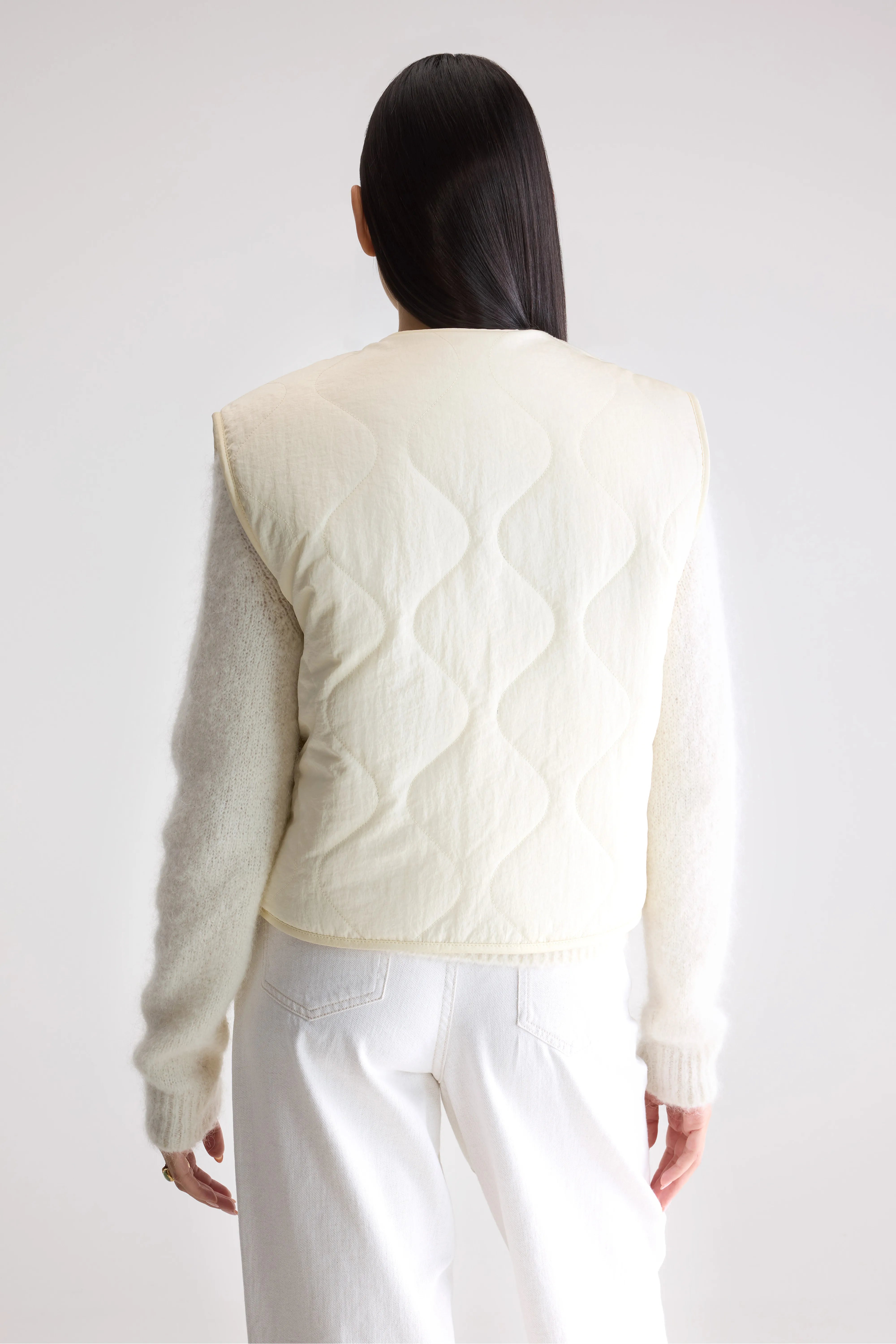 Eloise Sleeveless Jacket - Butter For Women | Bellerose